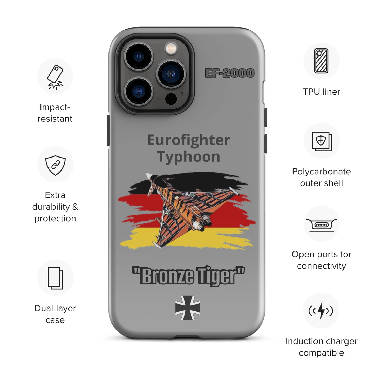 Bronze Tiger Typhoon Patriot iPhone Case