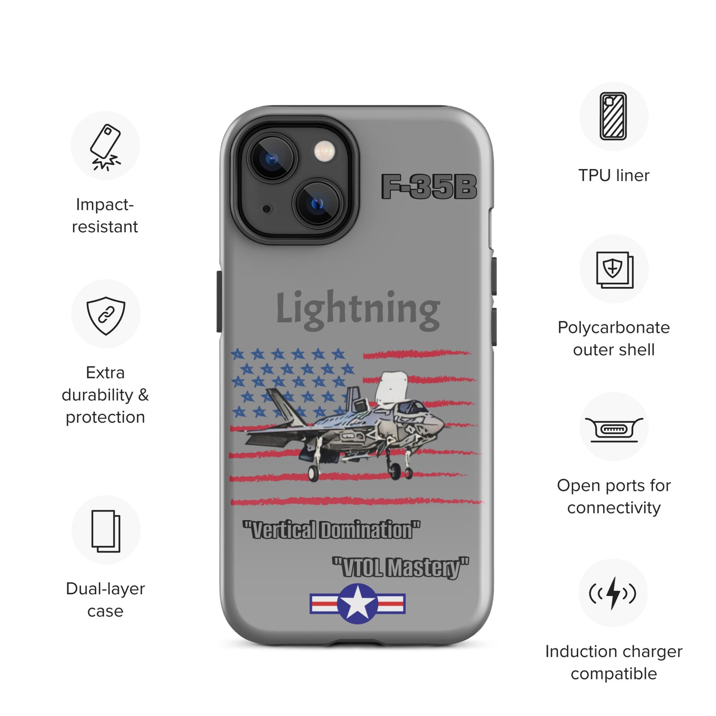 Vertical Takeoff Patriot iPhone Case