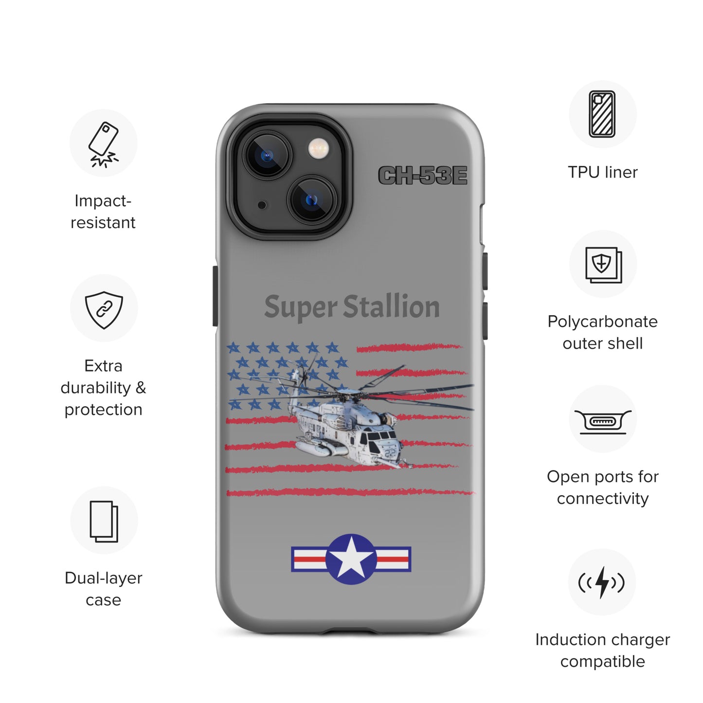 Super Stallion Patriot iPhone Case (Without Quotes)