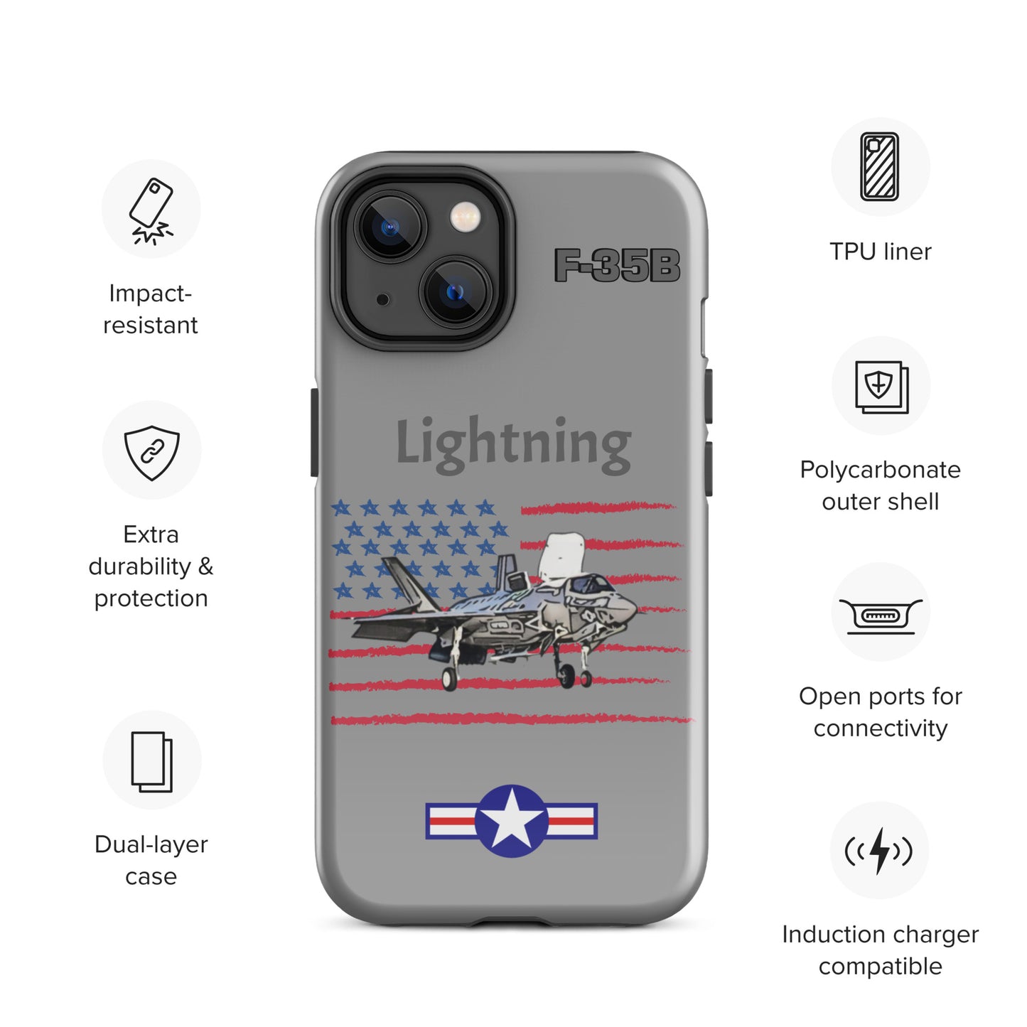 Vertical Takeoff Patriot iPhone Case (Without Quotes)