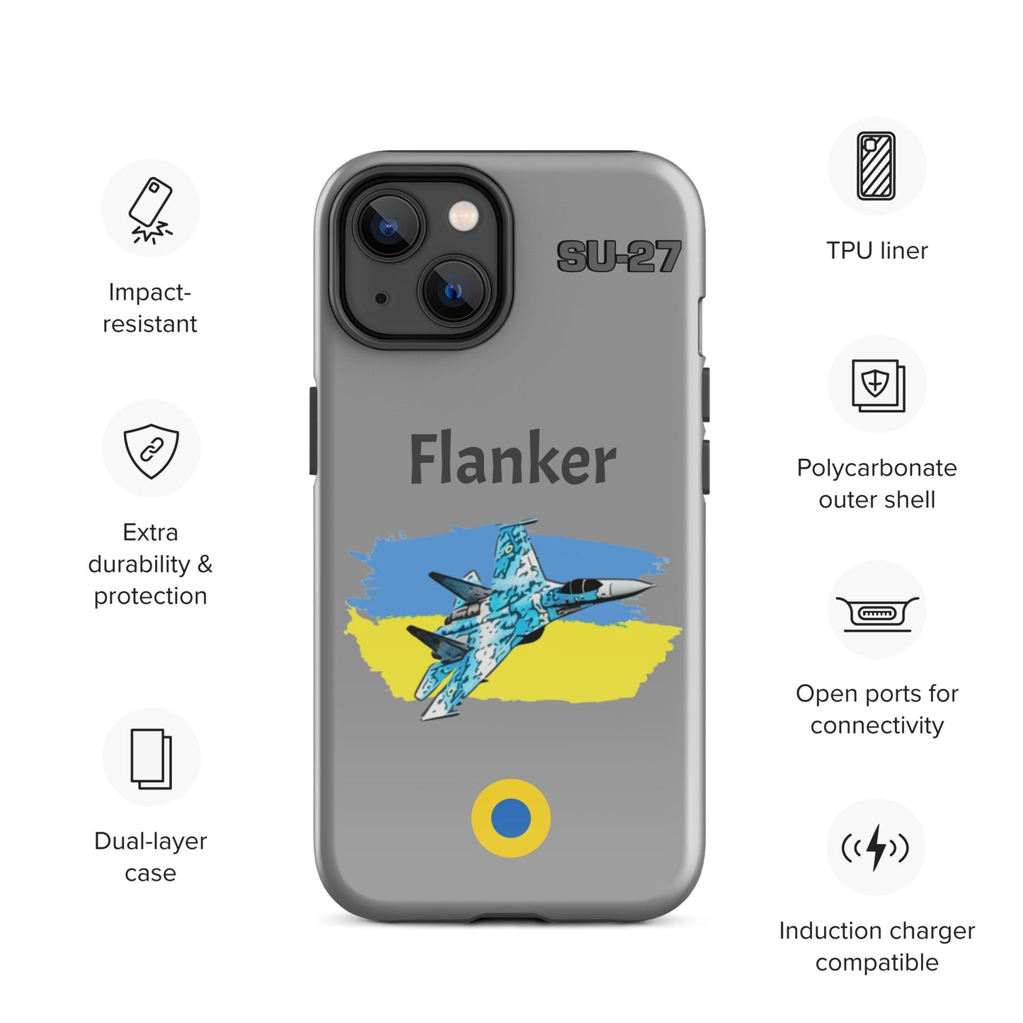 Ukrainian Flanker Patriot iPhone Case (Without Quotes)