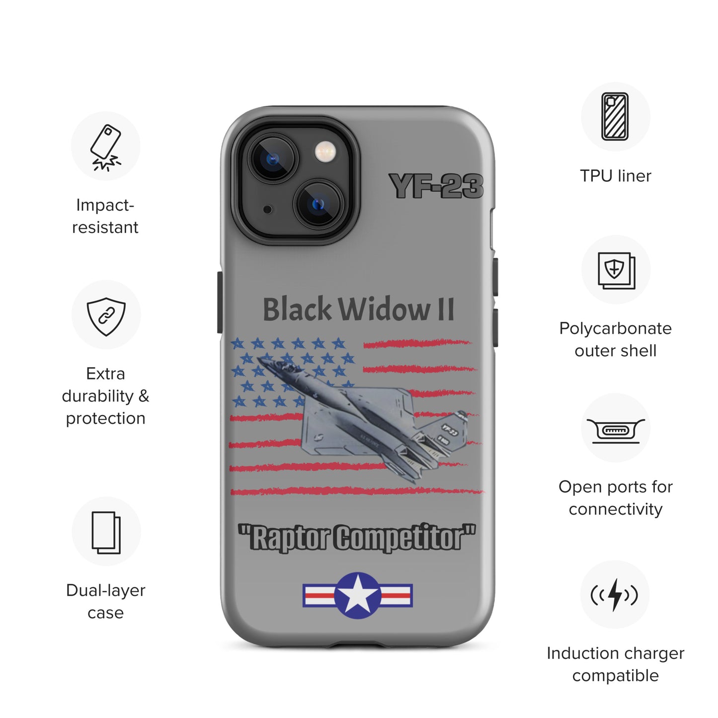 Black Widow Patriot iPhone Case