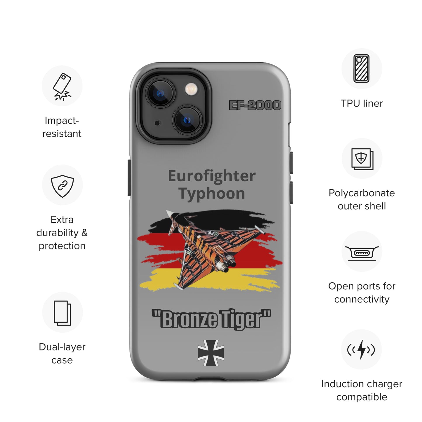 Bronze Tiger Typhoon Patriot iPhone Case