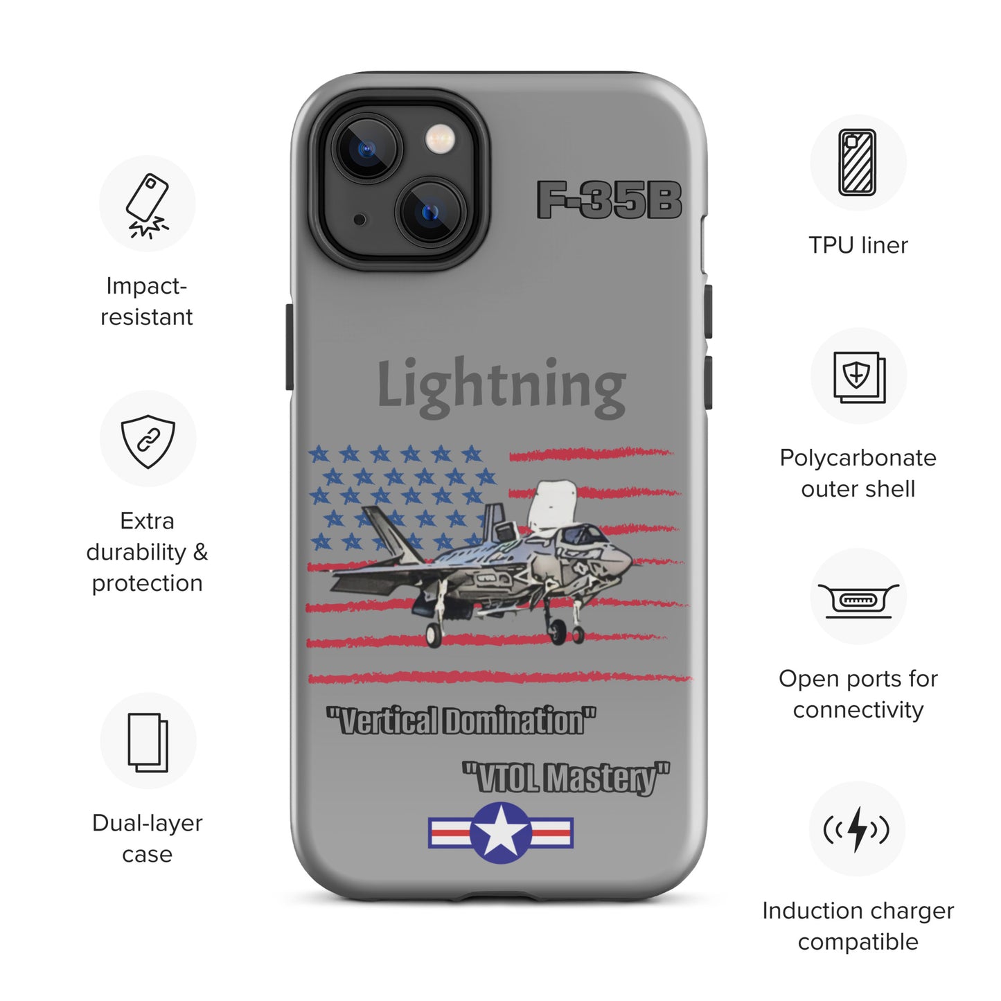 Vertical Takeoff Patriot iPhone Case