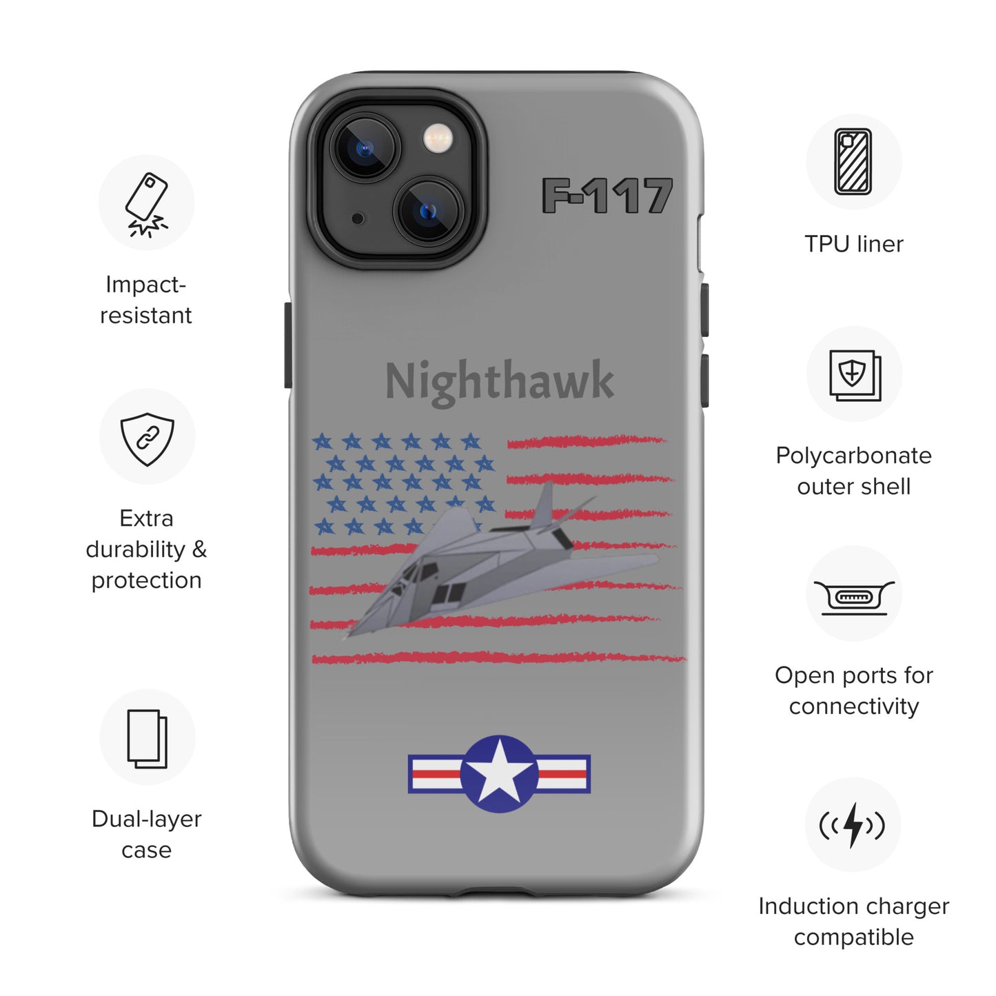 Nighthawk Patriot iPhone Case (Without Quotes)