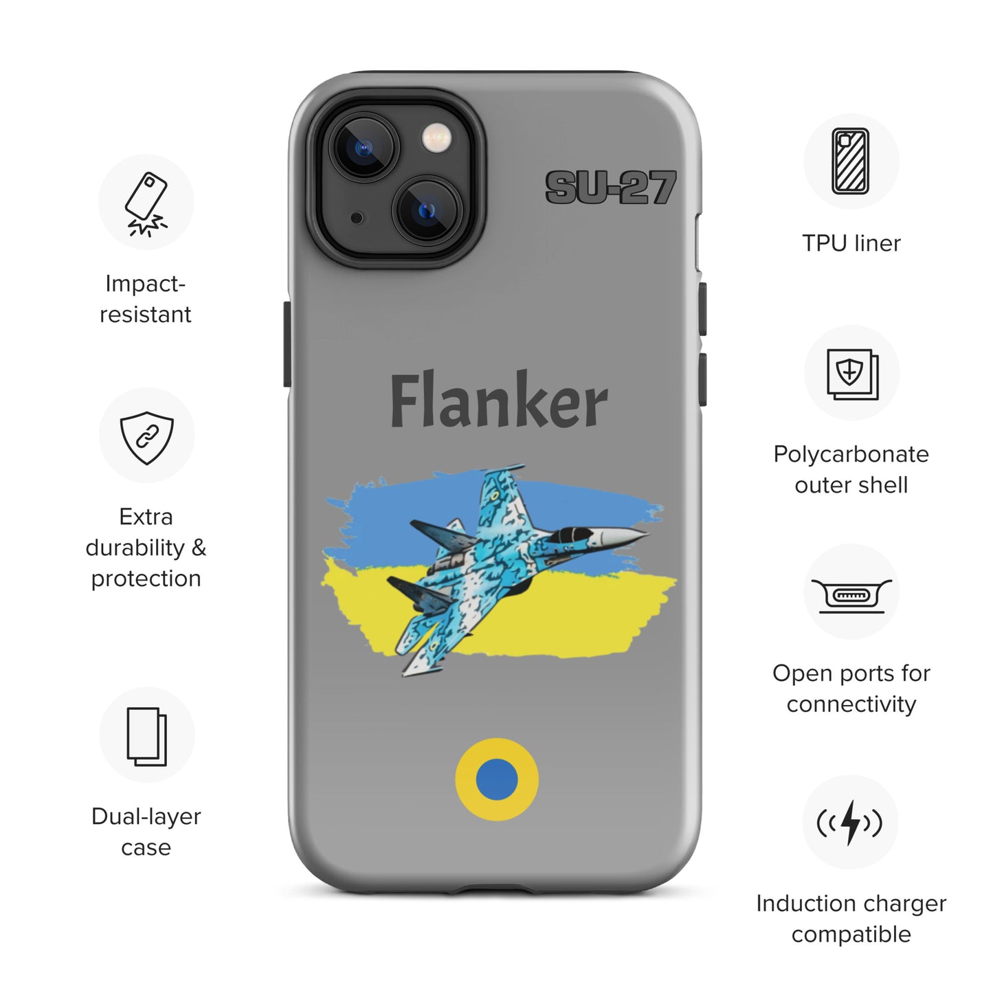 Ukrainian Flanker Patriot iPhone Case (Without Quotes)