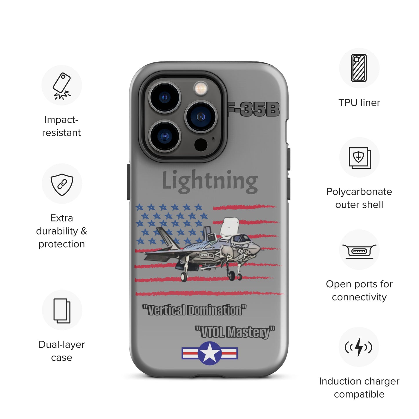 Vertical Takeoff Patriot iPhone Case