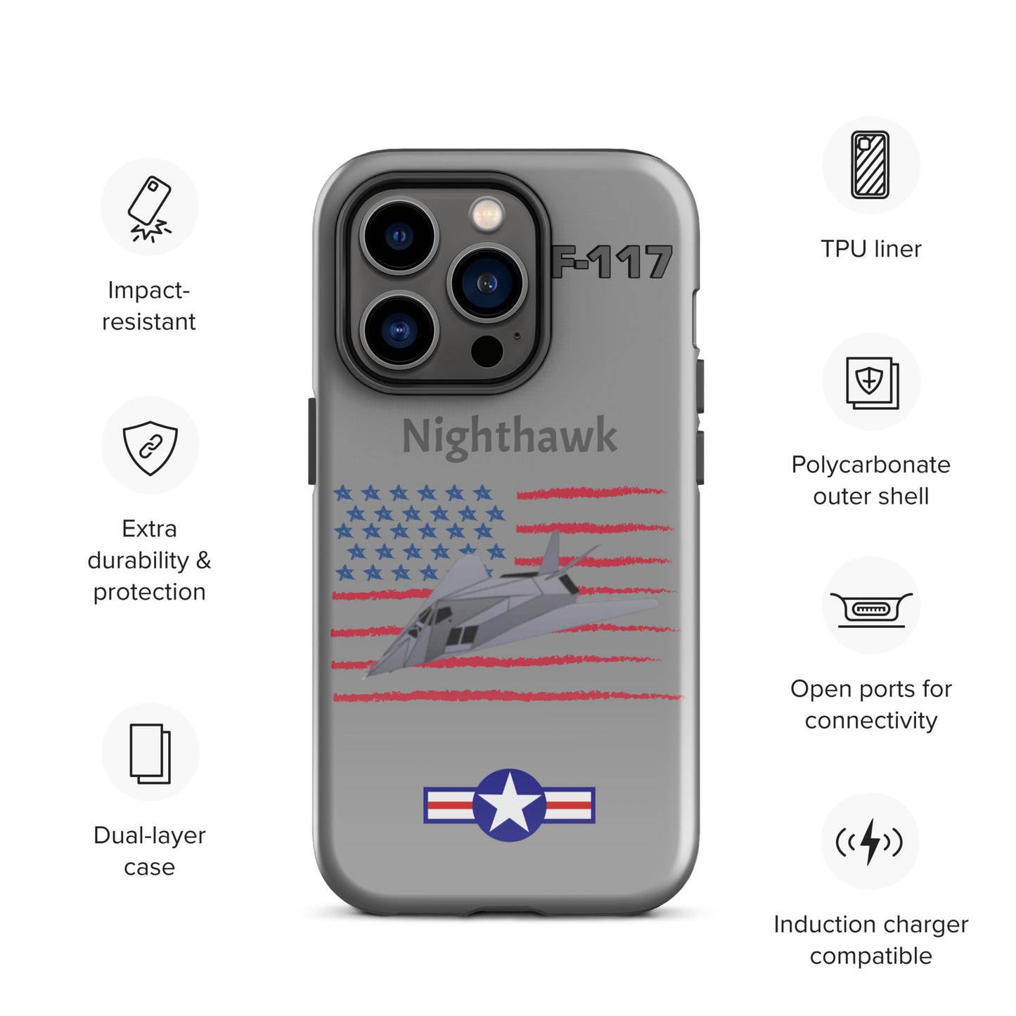 Nighthawk Patriot iPhone Case (Without Quotes)