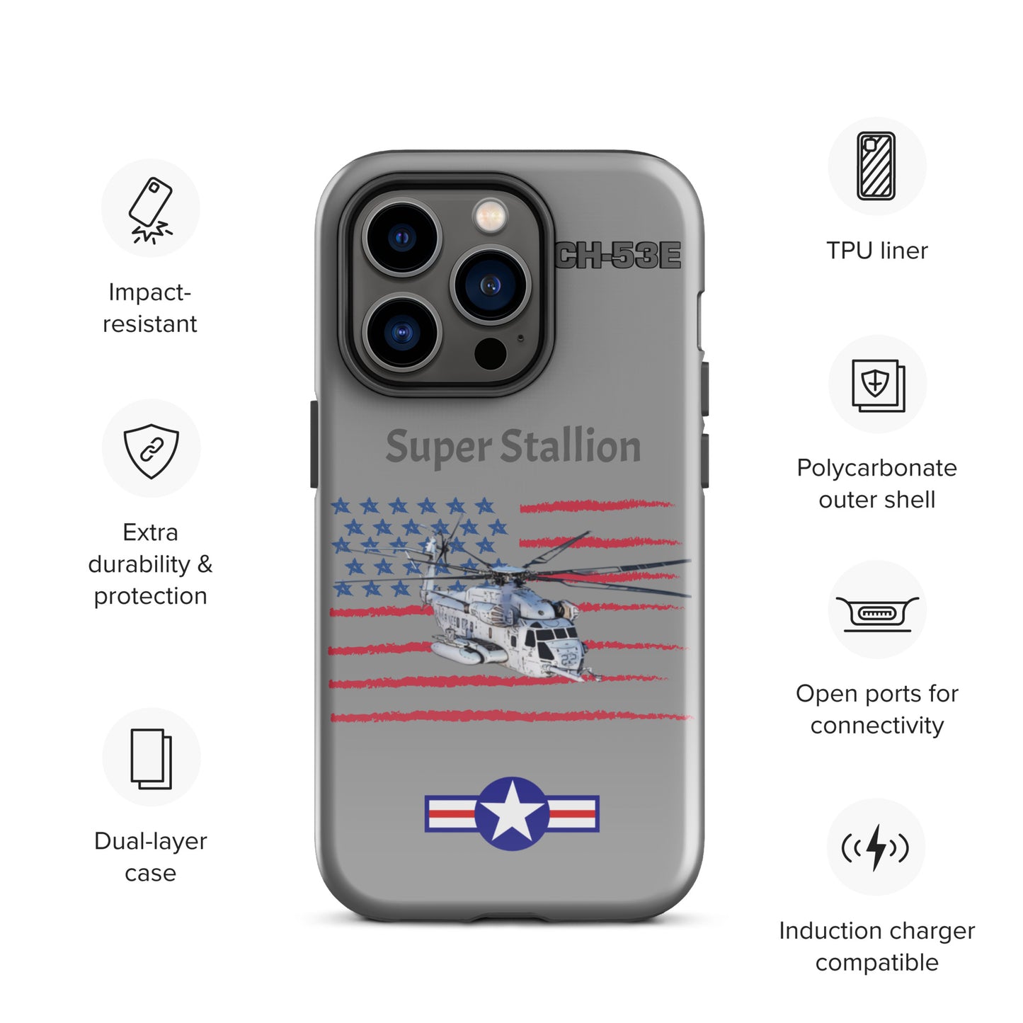 Super Stallion Patriot iPhone Case (Without Quotes)