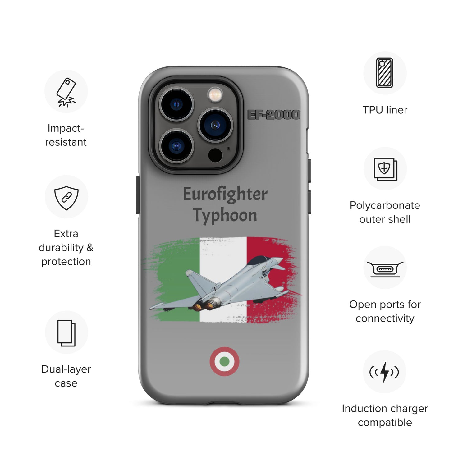 Italian Typhoon Patriot iPhone Case (Without Quotes)