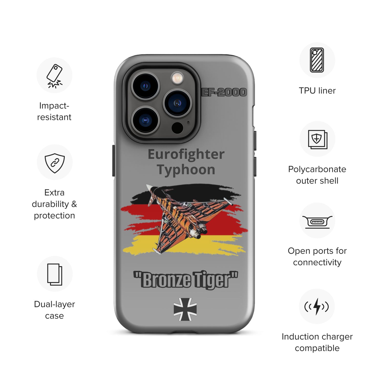 Bronze Tiger Typhoon Patriot iPhone Case