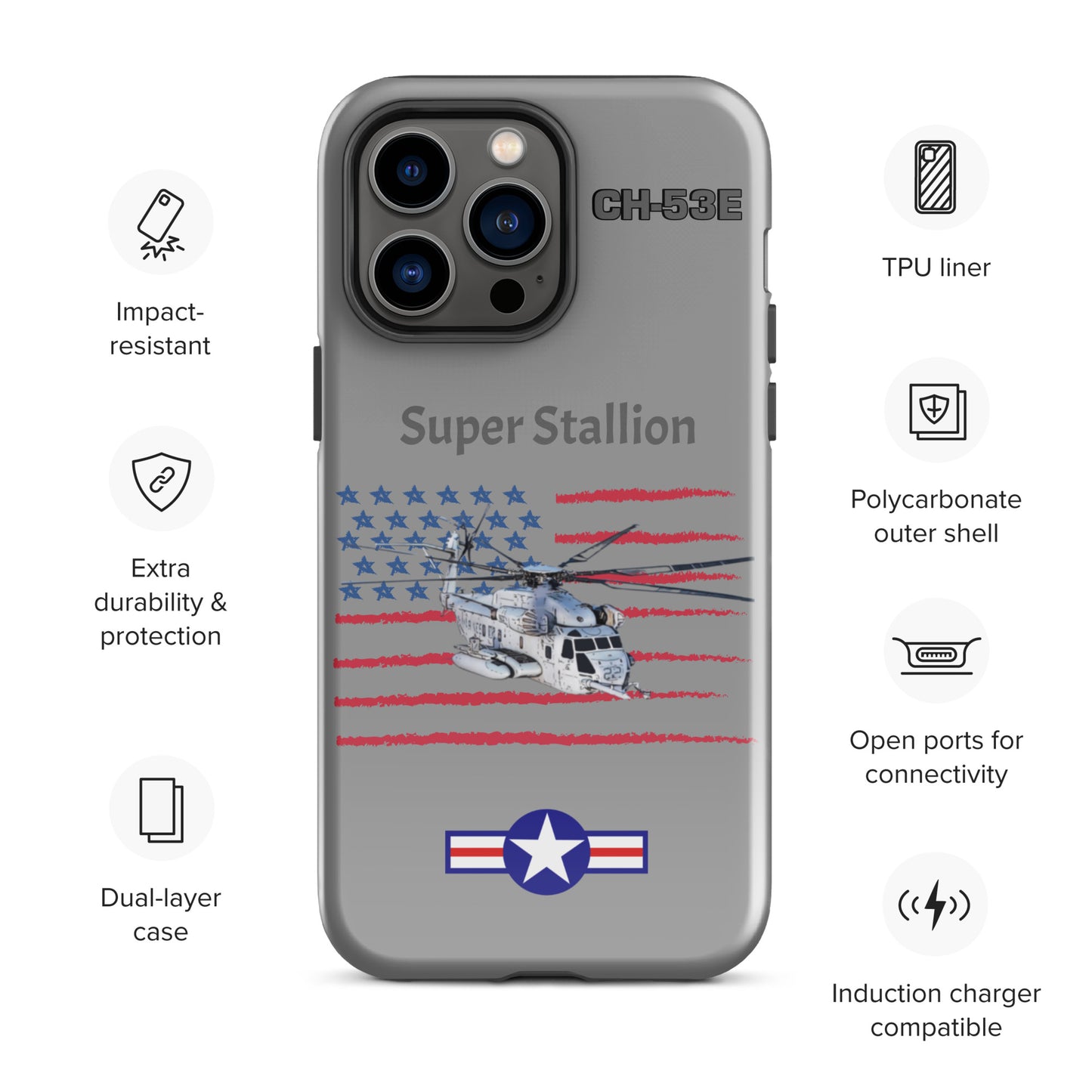 Super Stallion Patriot iPhone Case (Without Quotes)