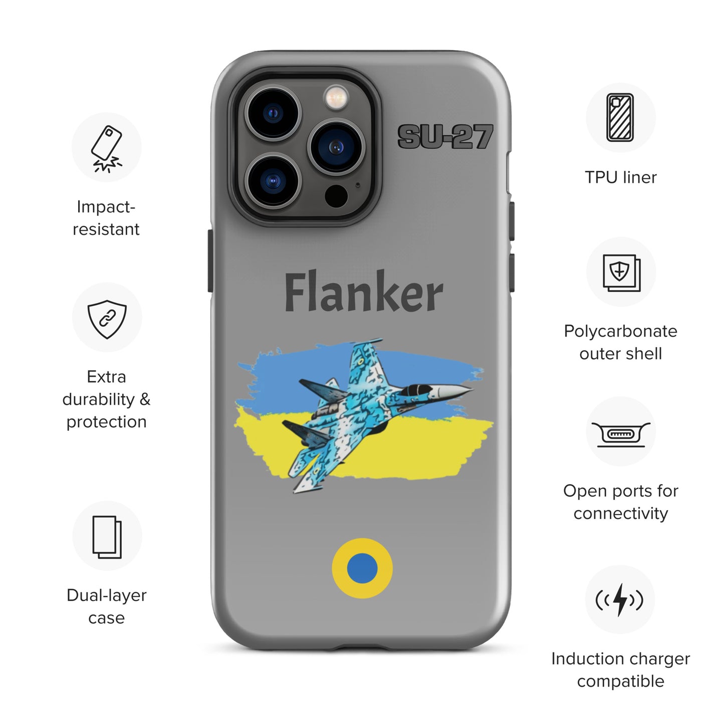 Ukrainian Flanker Patriot iPhone Case (Without Quotes)