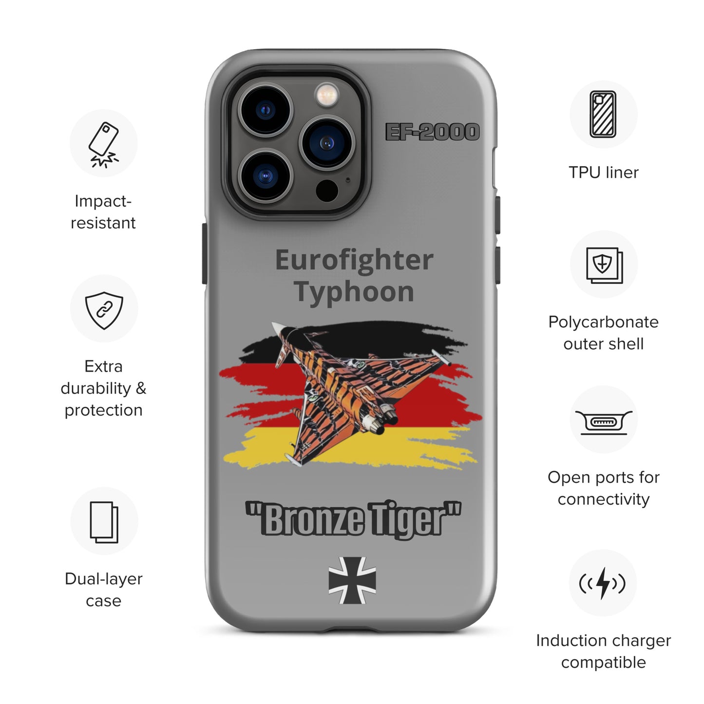 Bronze Tiger Typhoon Patriot iPhone Case