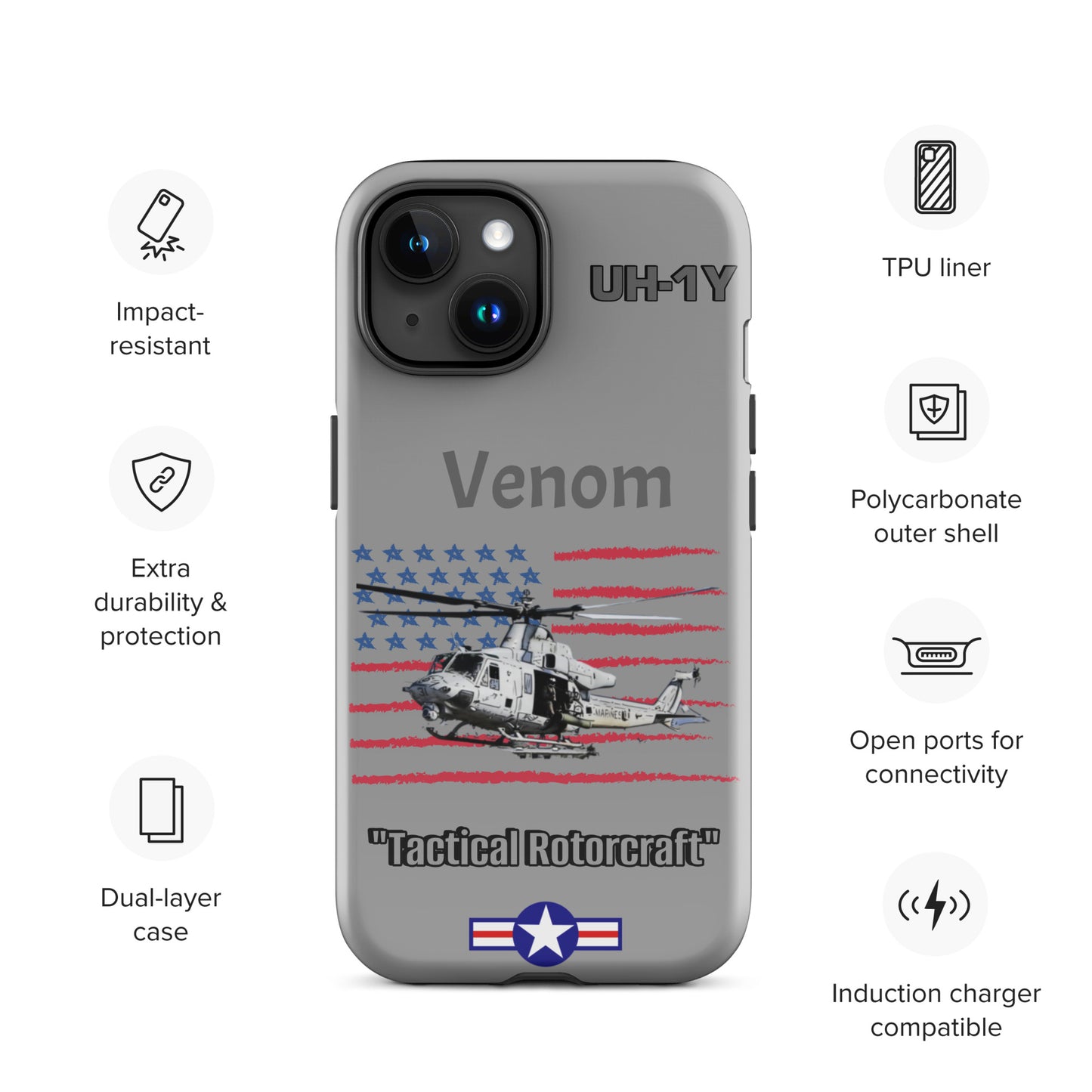 Super Huey Patriot iPhone Case