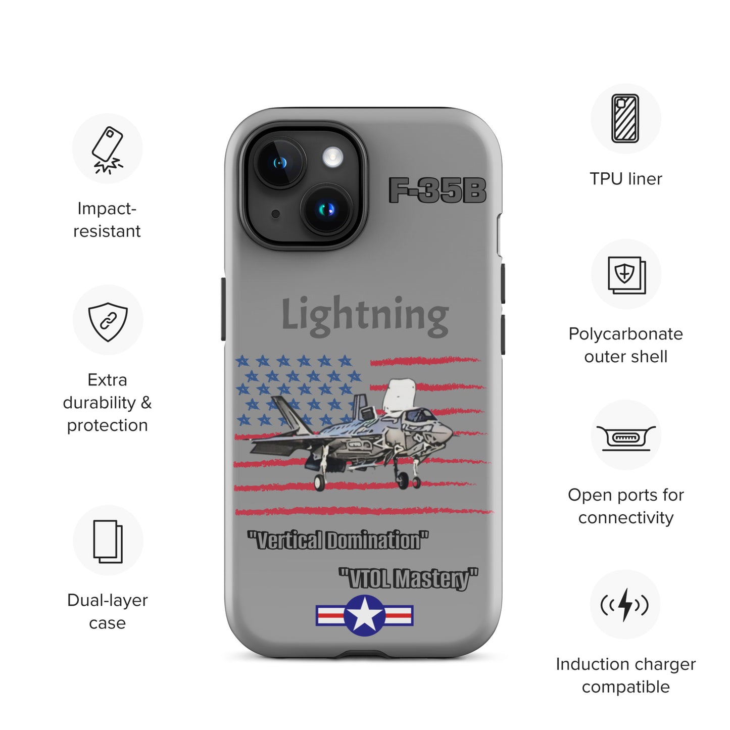 Vertical Takeoff Patriot iPhone Case