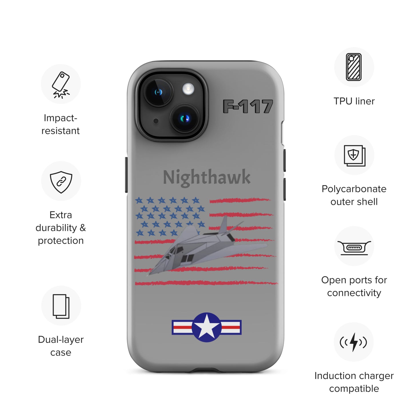Nighthawk Patriot iPhone Case (Without Quotes)