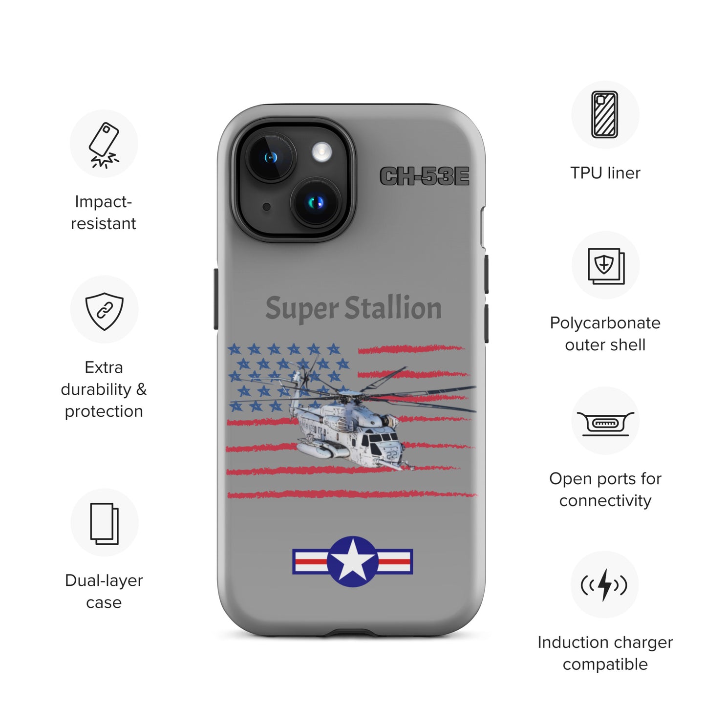 Super Stallion Patriot iPhone Case (Without Quotes)