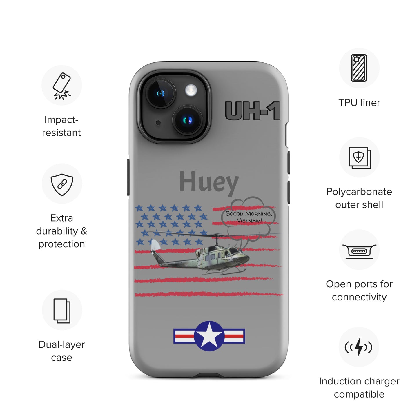 Huey Patriot iPhone Case (Without Quotes)