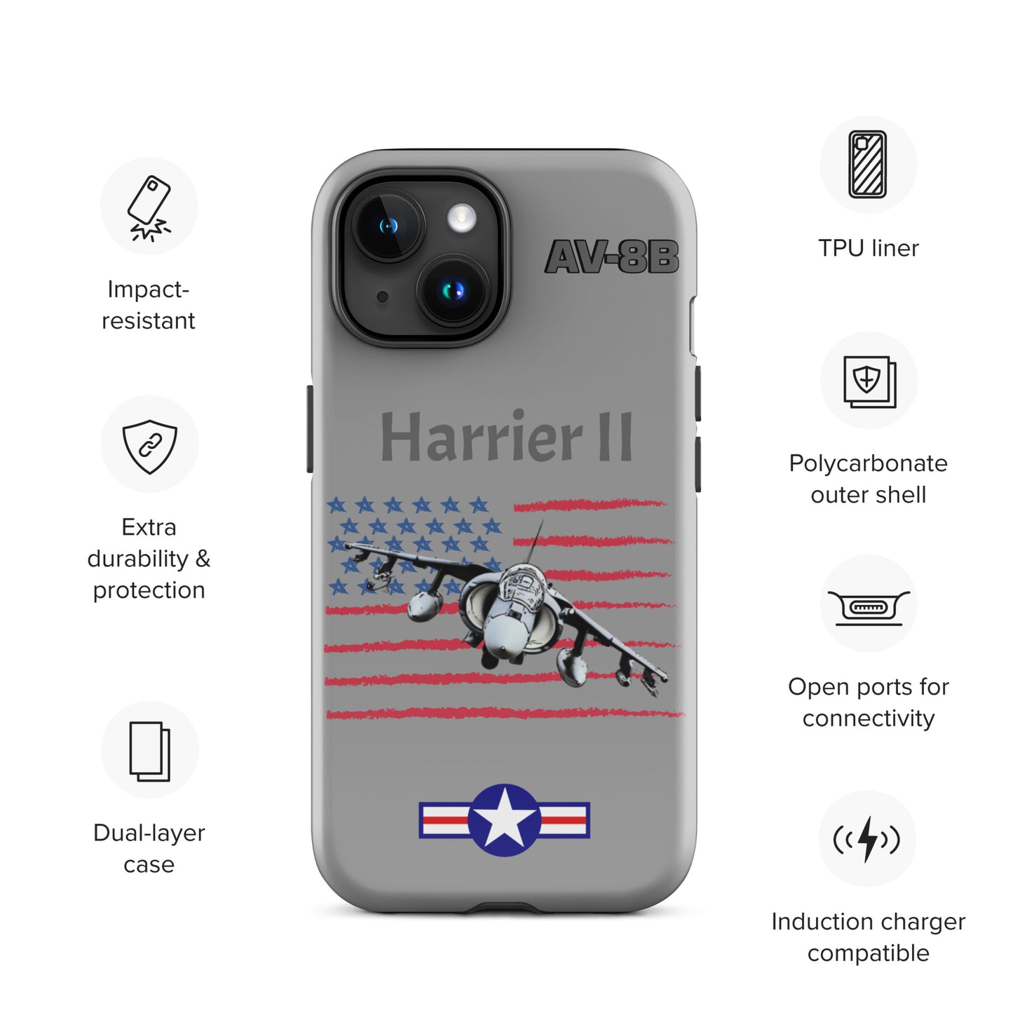 Harrier Patriot iPhone Case (Without Quotes)