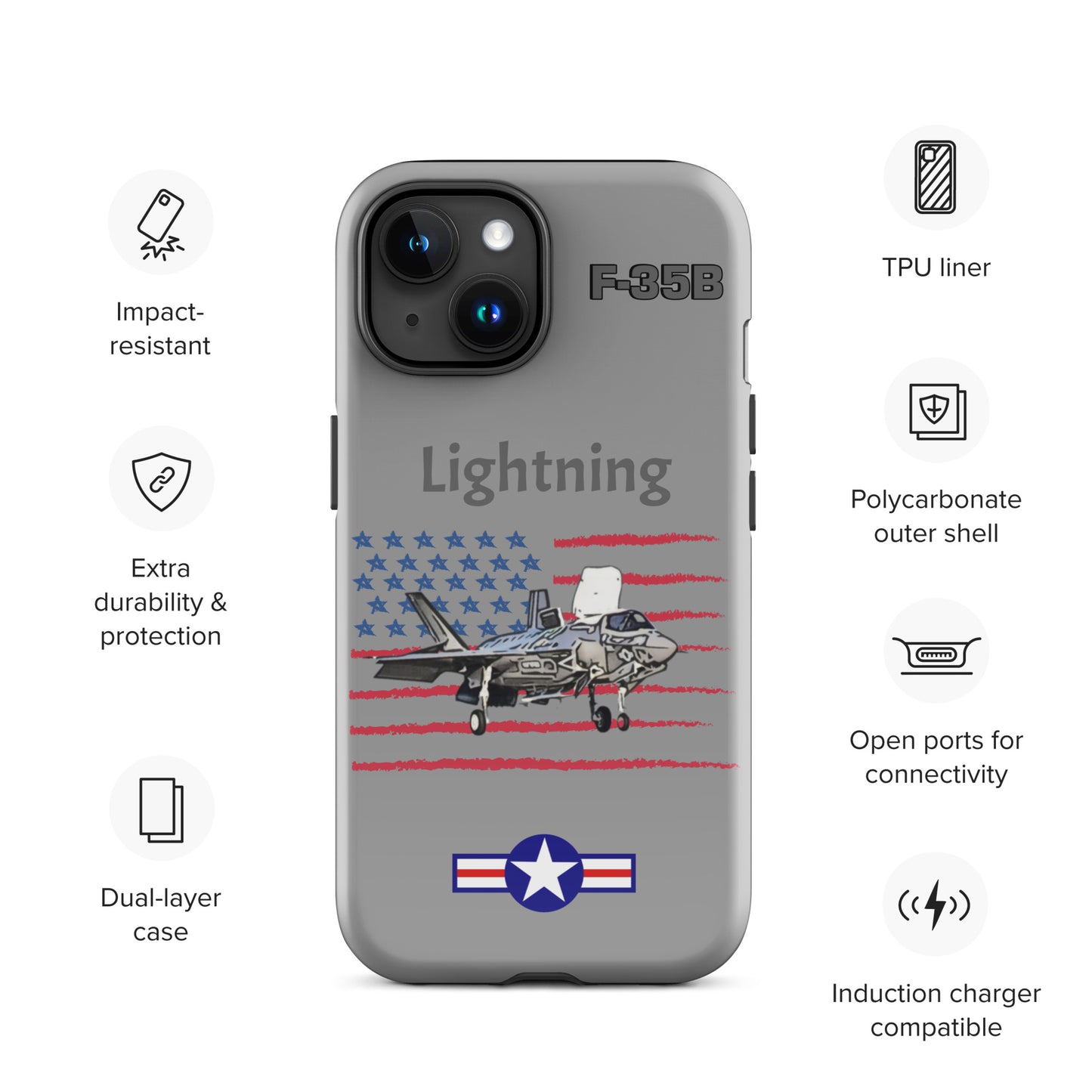 Vertical Takeoff Patriot iPhone Case (Without Quotes)