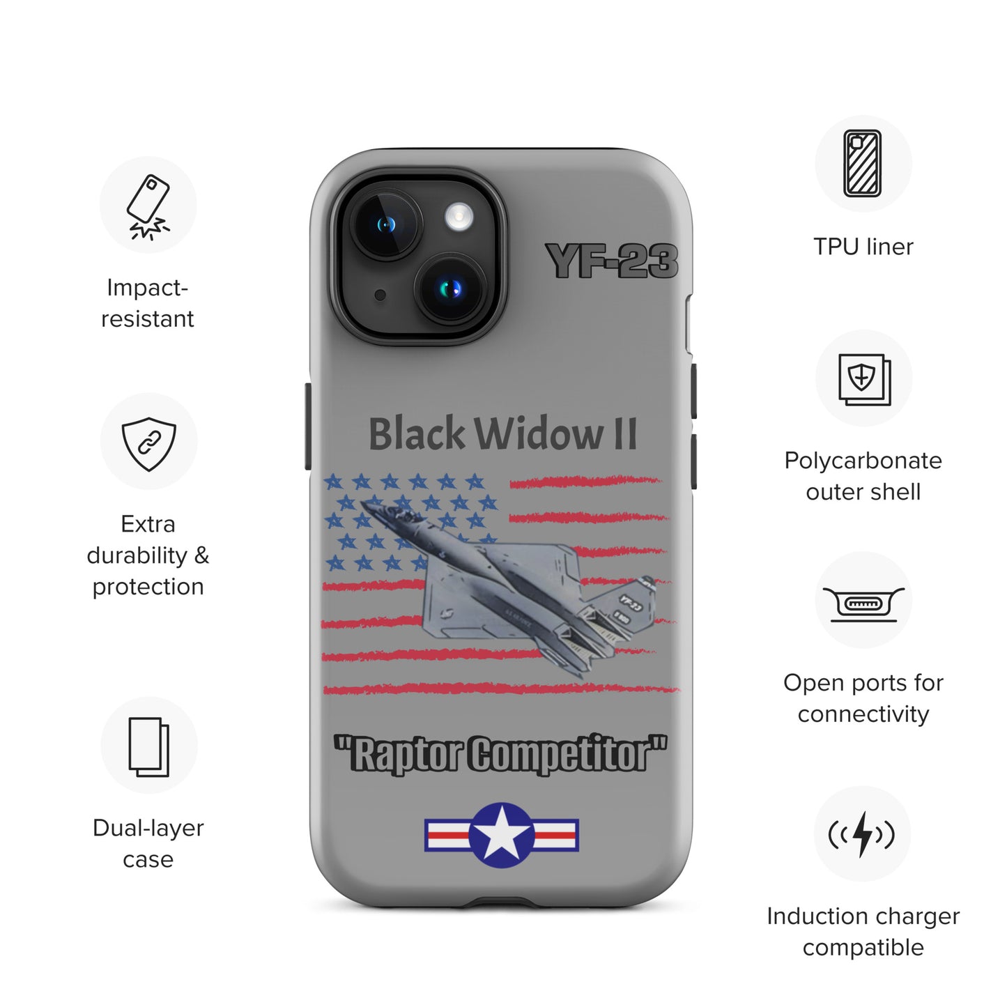 Black Widow Patriot iPhone Case
