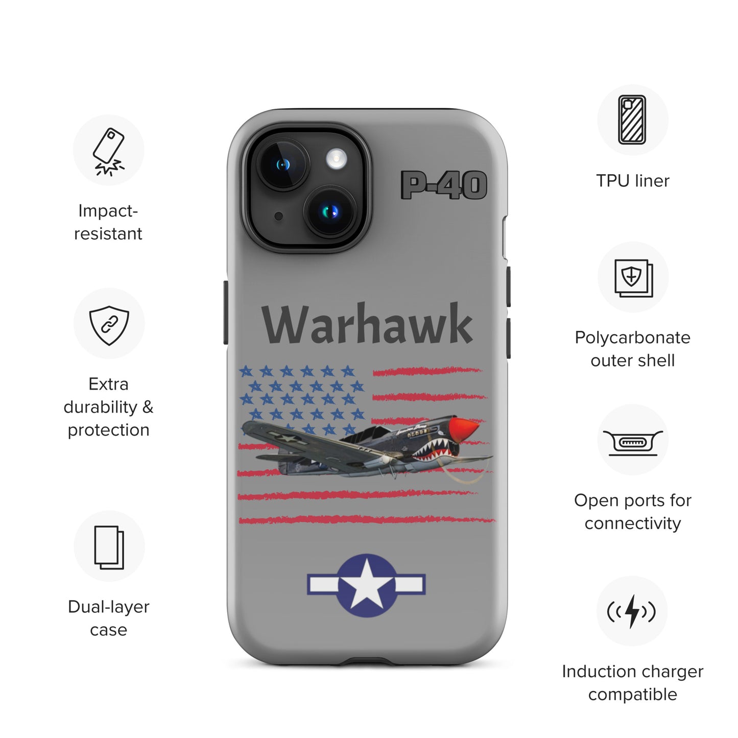 WWII Warhawk Patriot iPhone Case