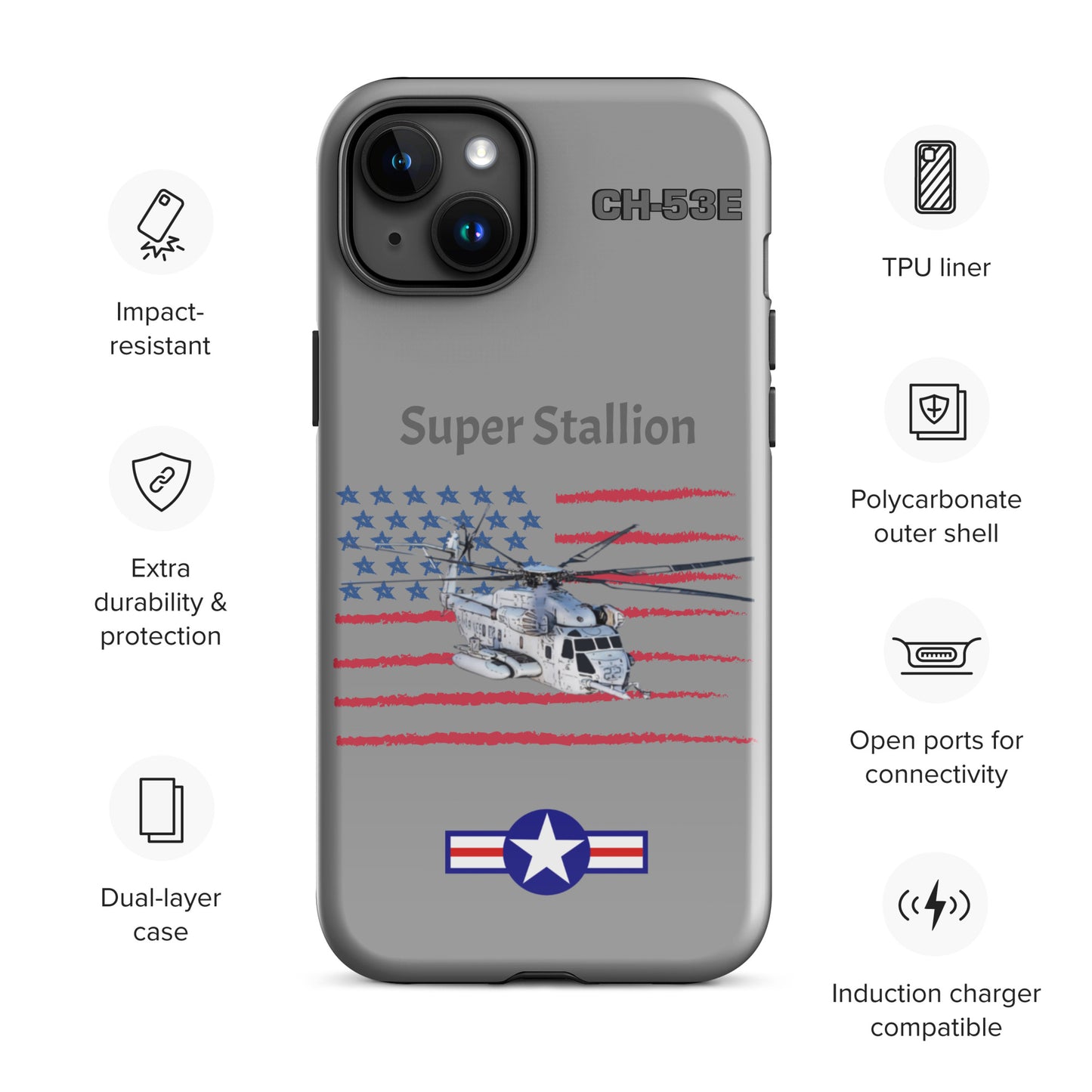 Super Stallion Patriot iPhone Case (Without Quotes)