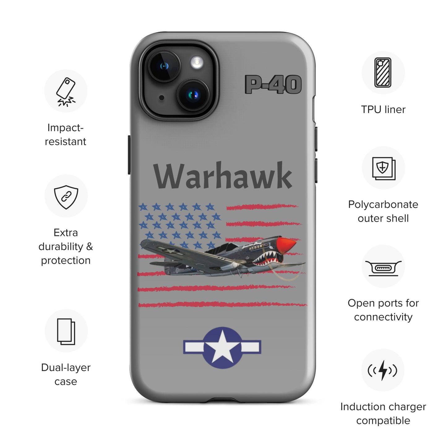 WWII Warhawk Patriot iPhone Case