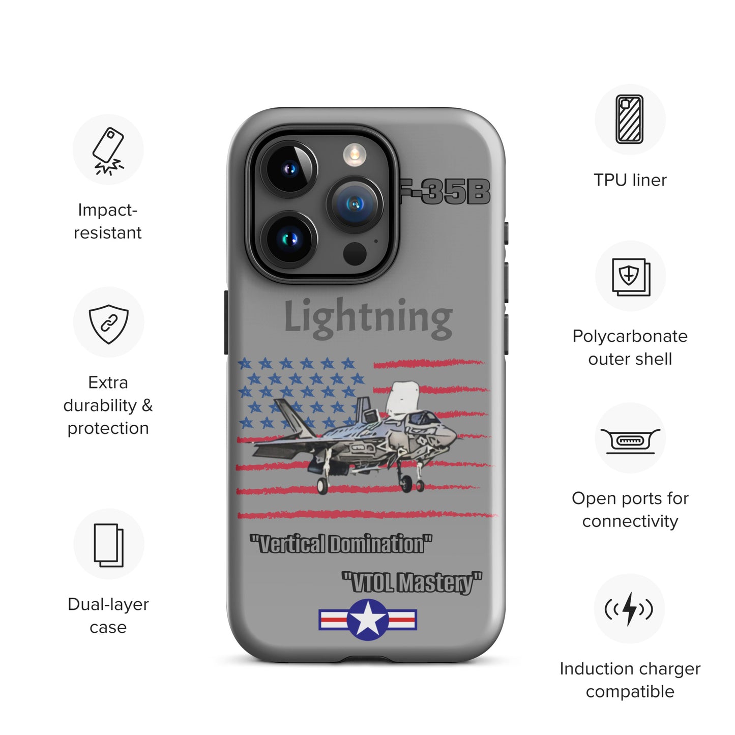 Vertical Takeoff Patriot iPhone Case