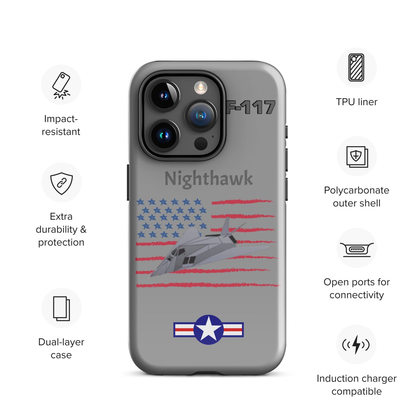 Nighthawk Patriot iPhone Case (Without Quotes)