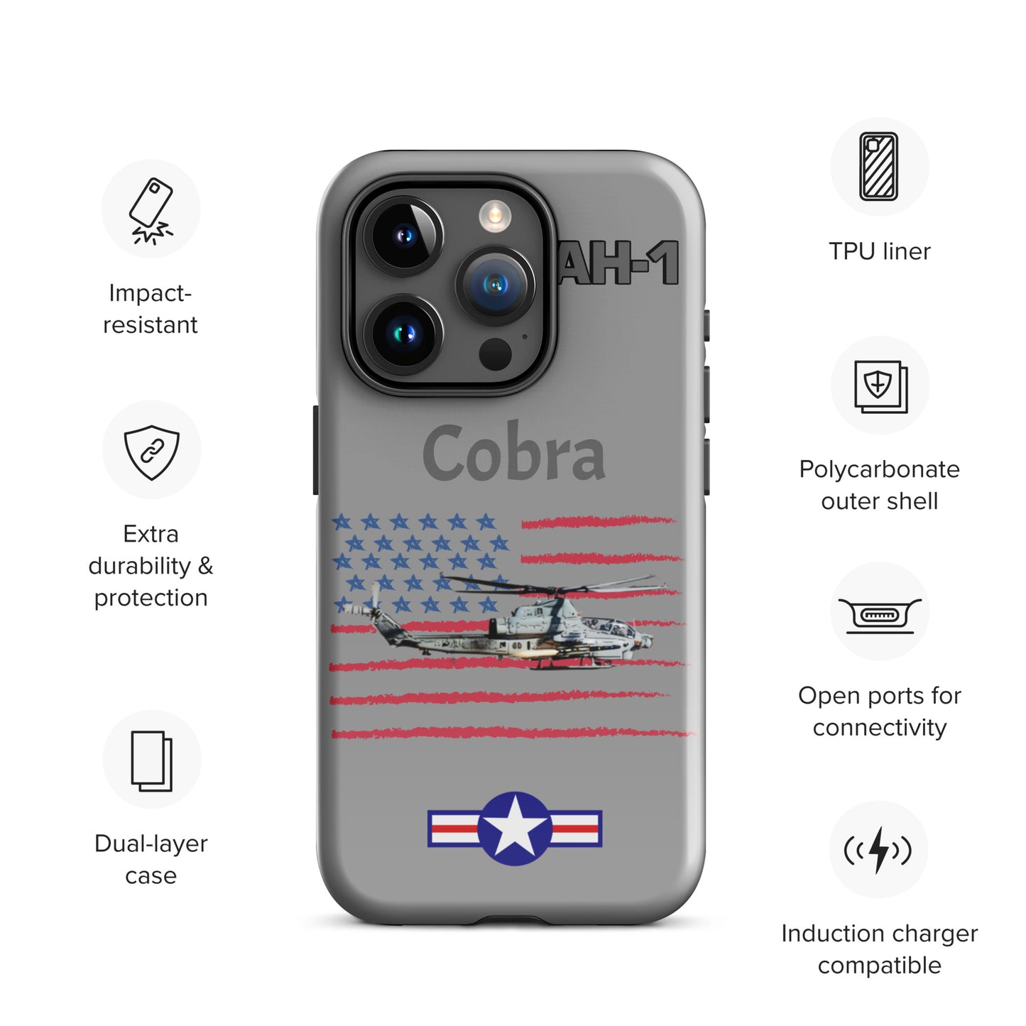 Cobra Patriot iPhone Case (Without Quotes)