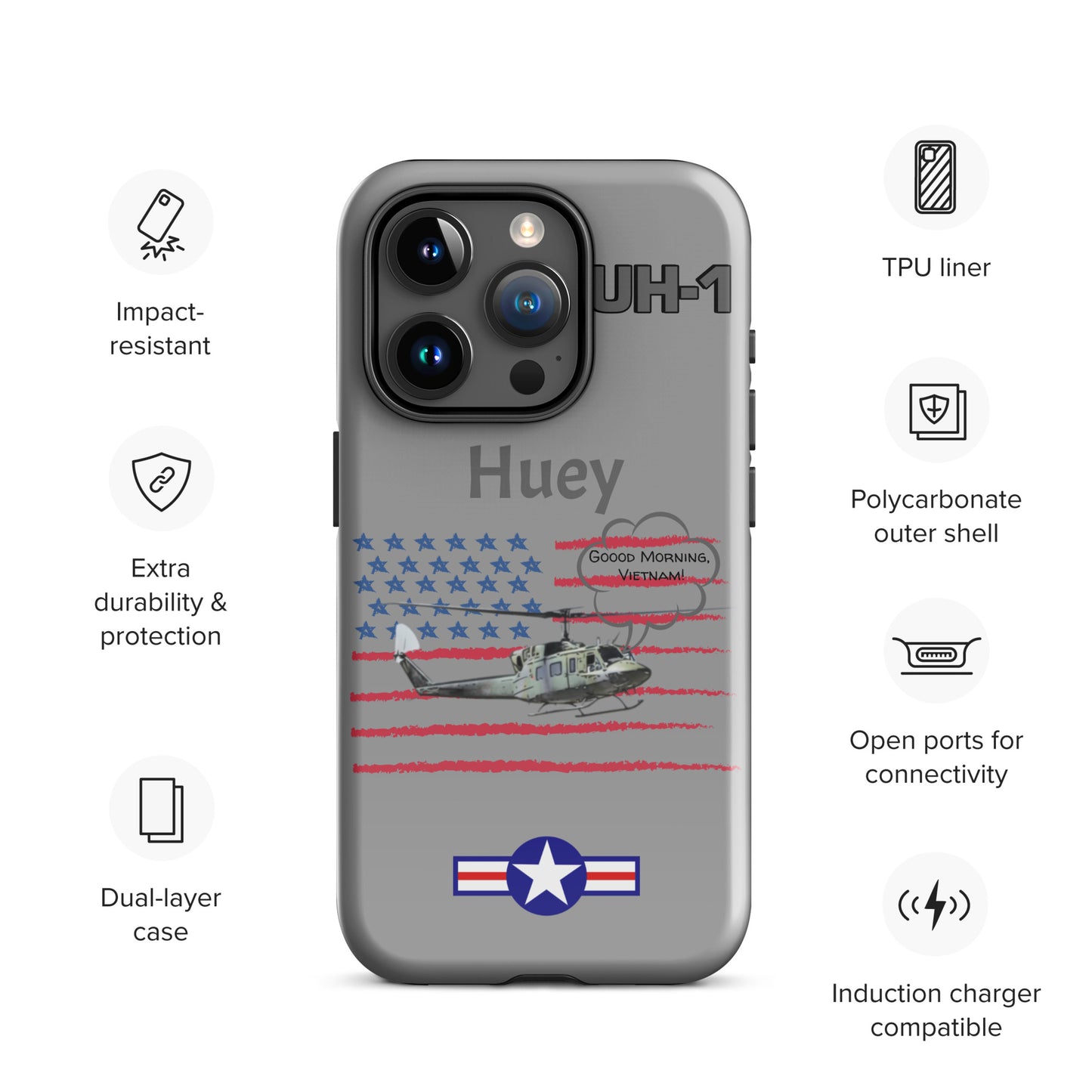 Huey Patriot iPhone Case (Without Quotes)