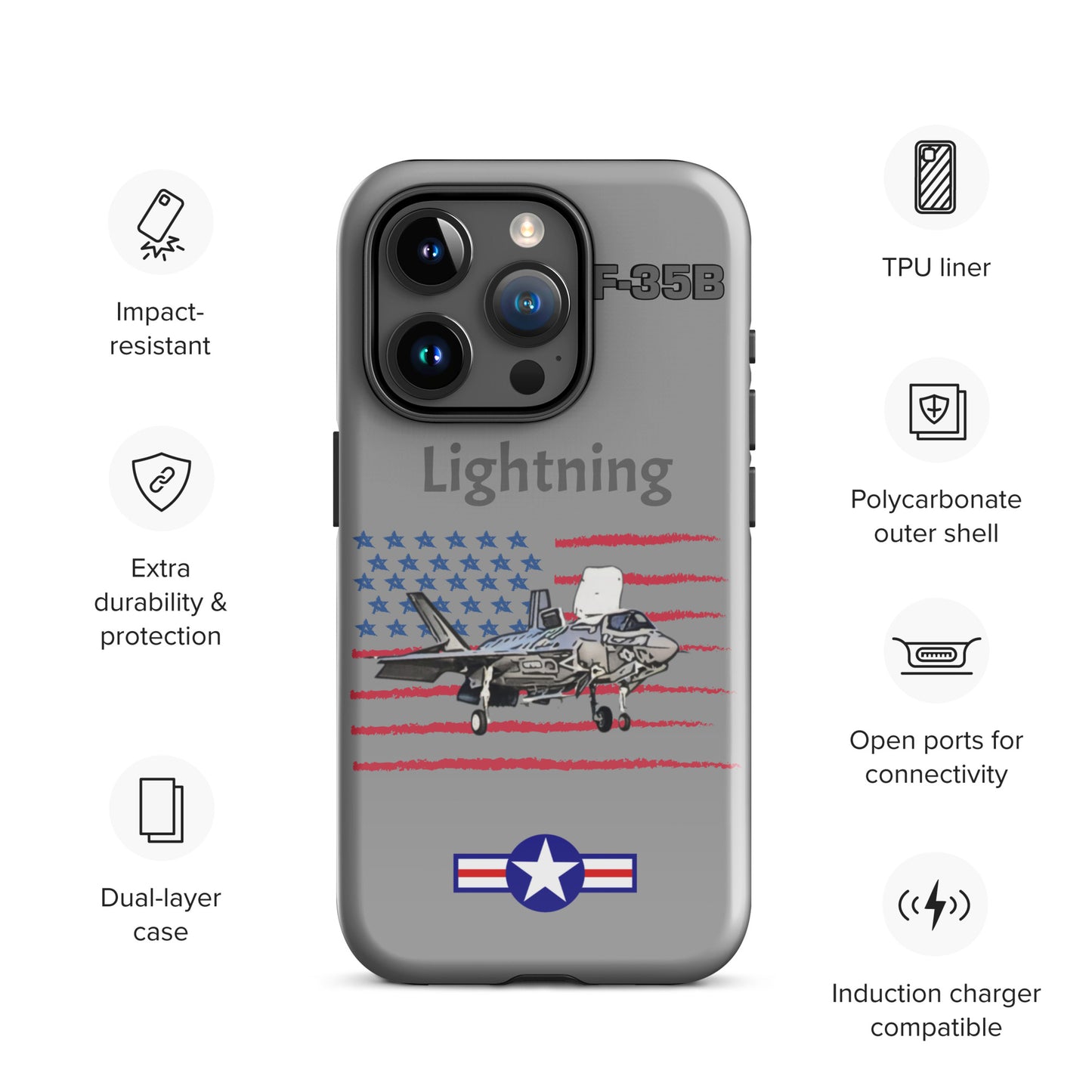 Vertical Takeoff Patriot iPhone Case (Without Quotes)