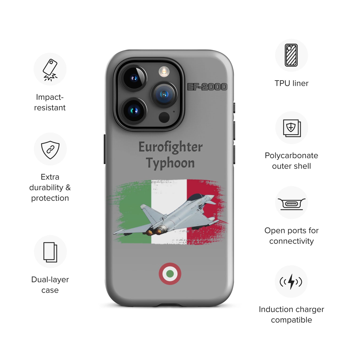 Italian Typhoon Patriot iPhone Case (Without Quotes)