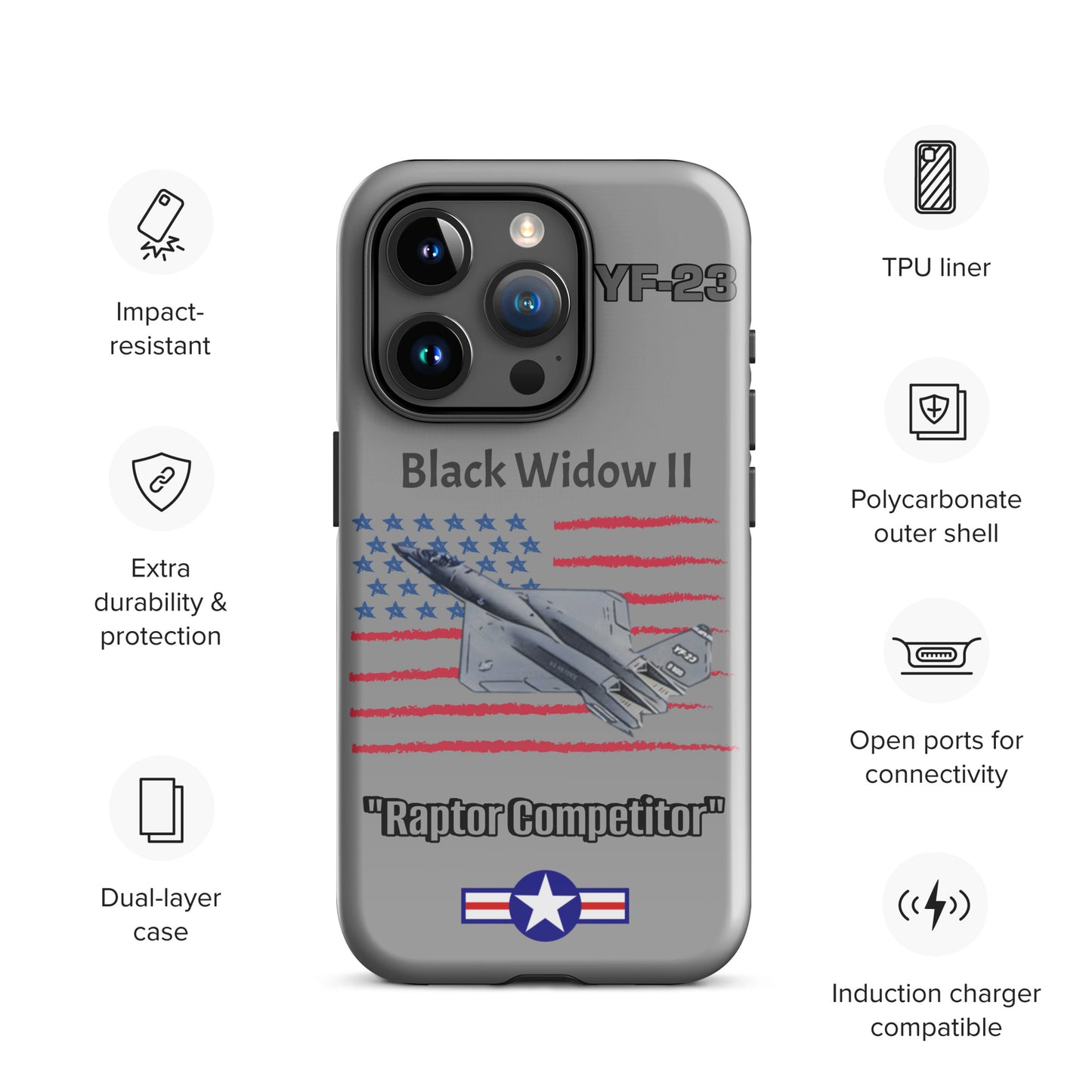 Black Widow Patriot iPhone Case