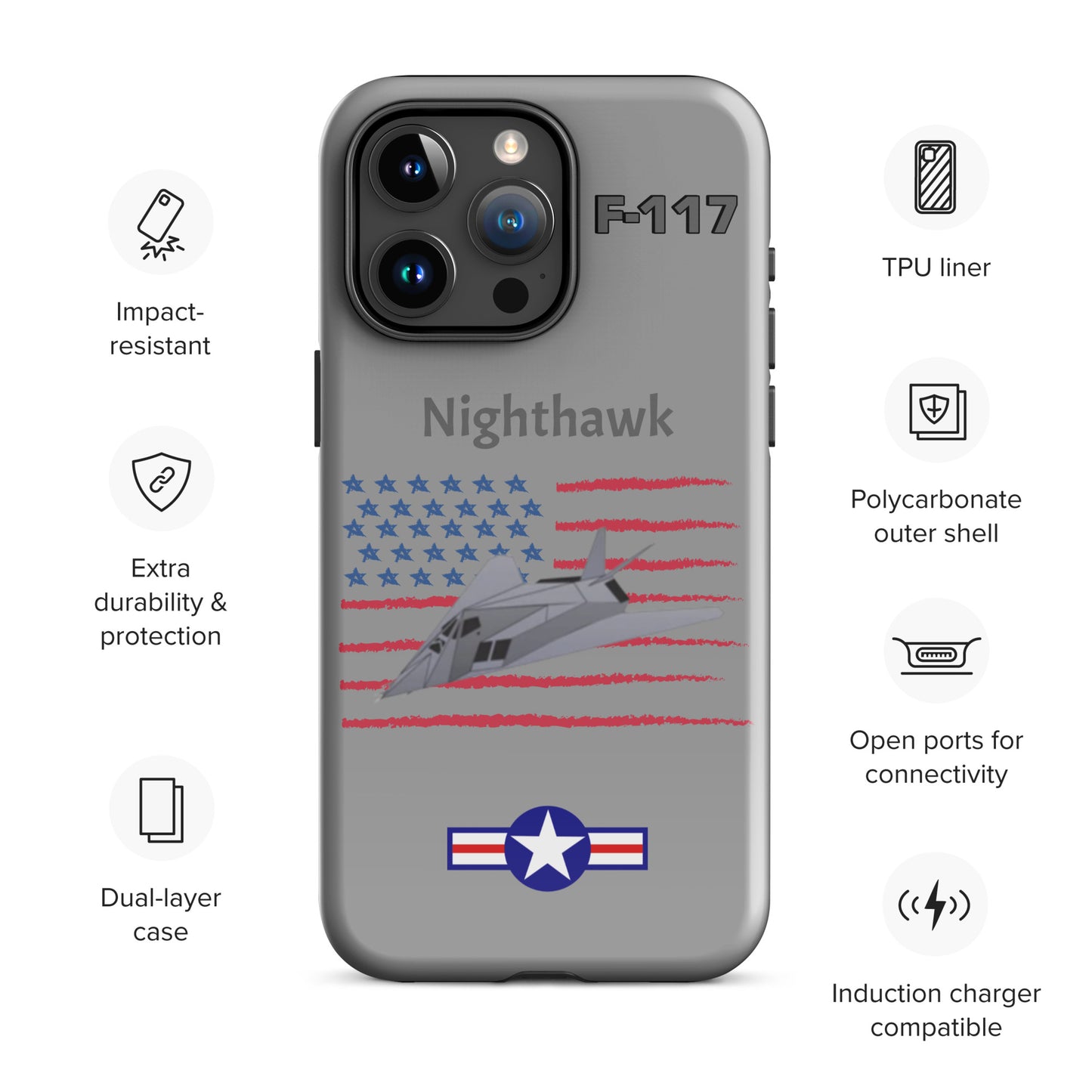 Nighthawk Patriot iPhone Case (Without Quotes)