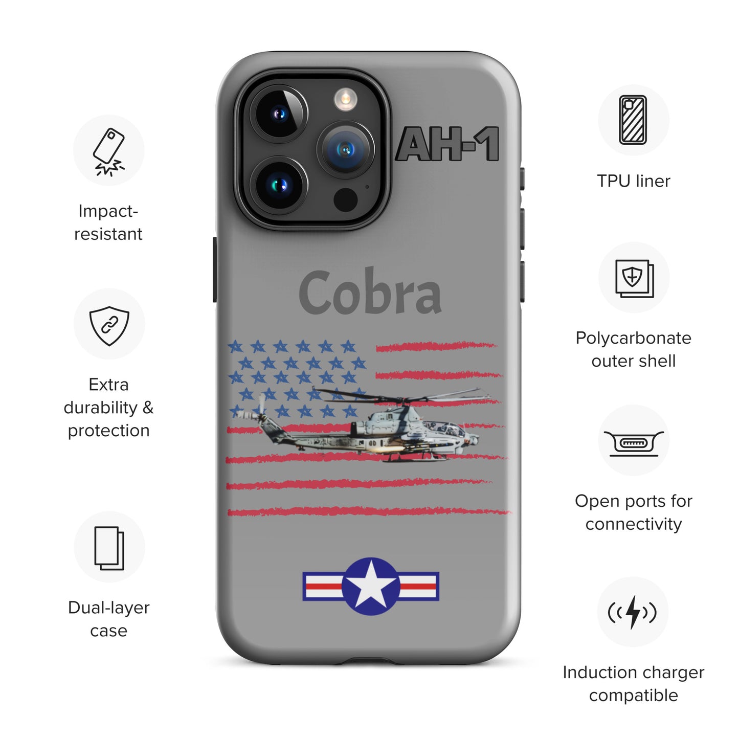 Cobra Patriot iPhone Case (Without Quotes)