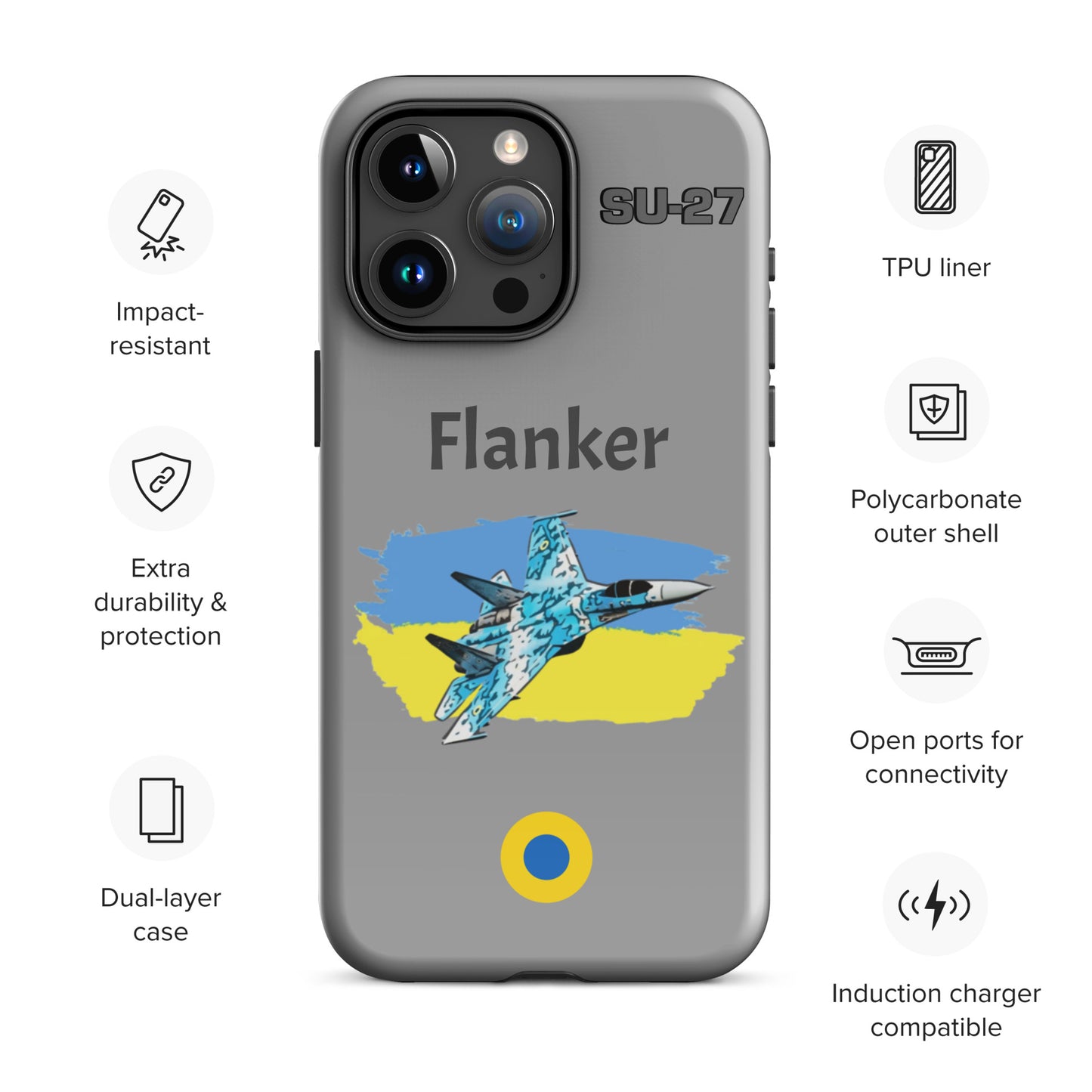 Ukrainian Flanker Patriot iPhone Case (Without Quotes)