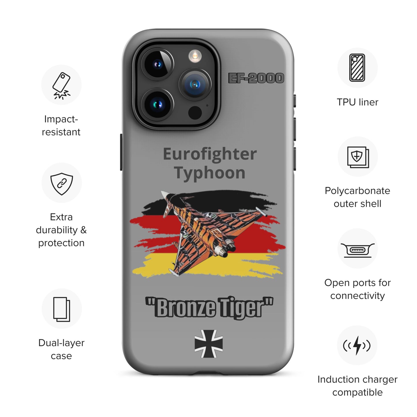 Bronze Tiger Typhoon Patriot iPhone Case