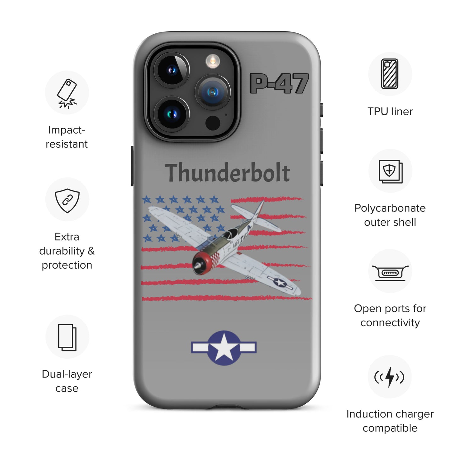 WWII Thunderbolt Patriot iPhone Case