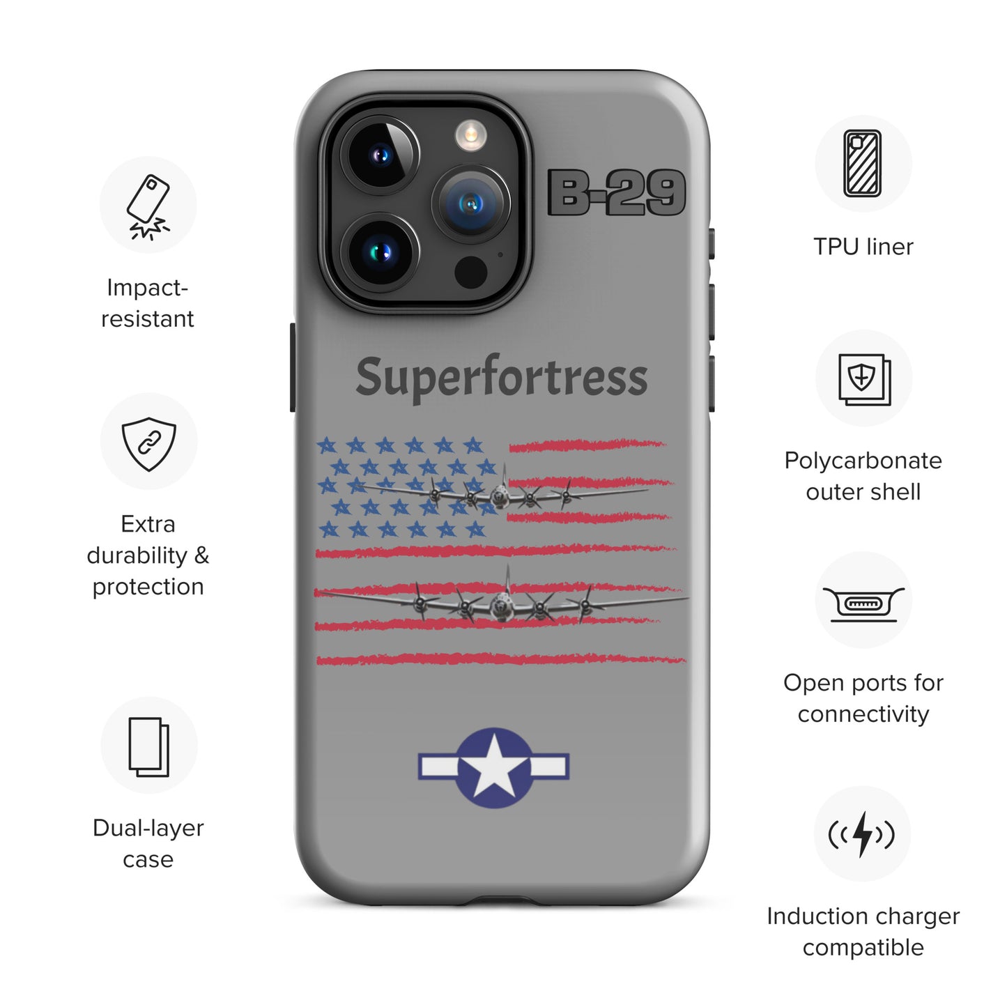 WWII Superfortress Patriot iPhone Case