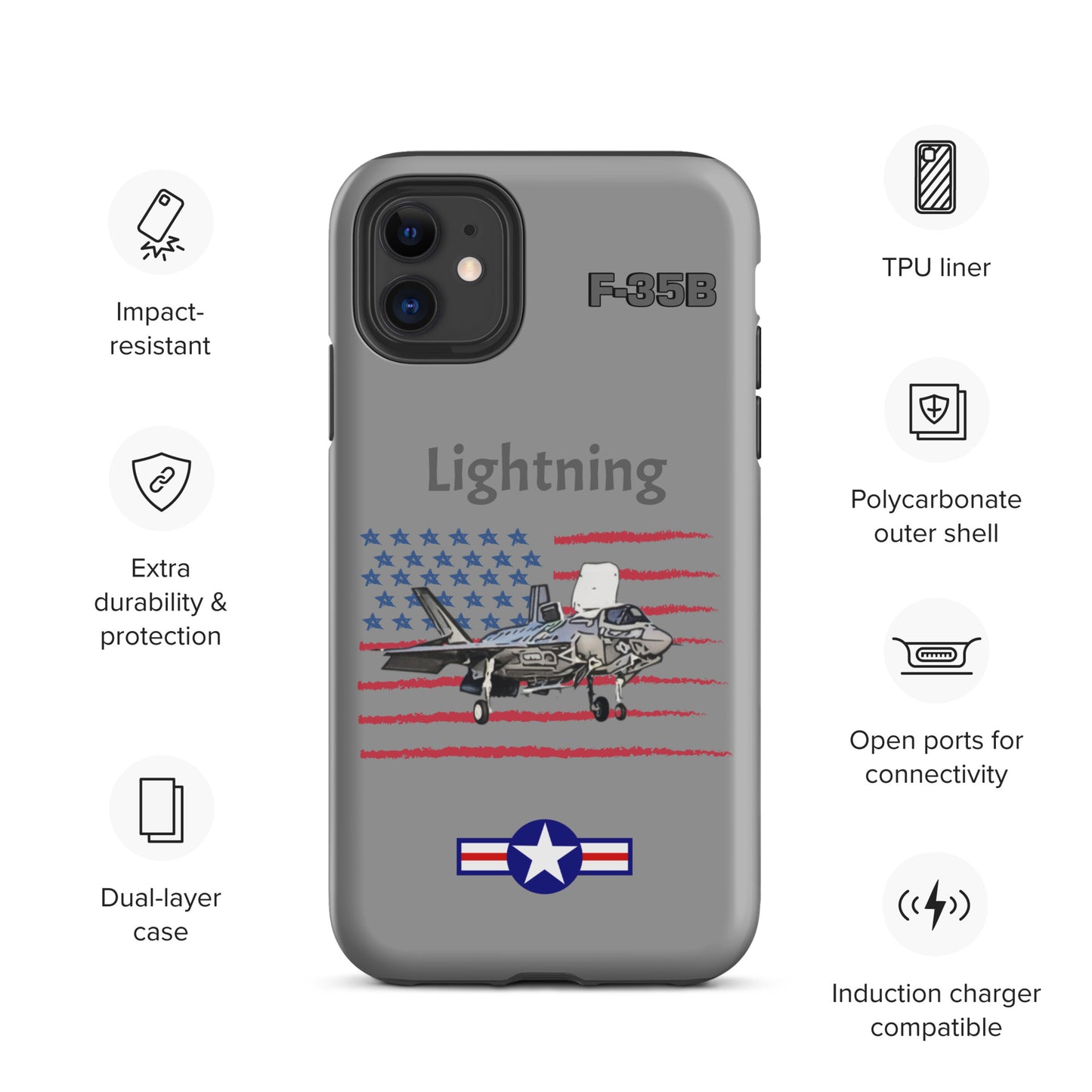 Vertical Takeoff Patriot iPhone Case (Without Quotes)