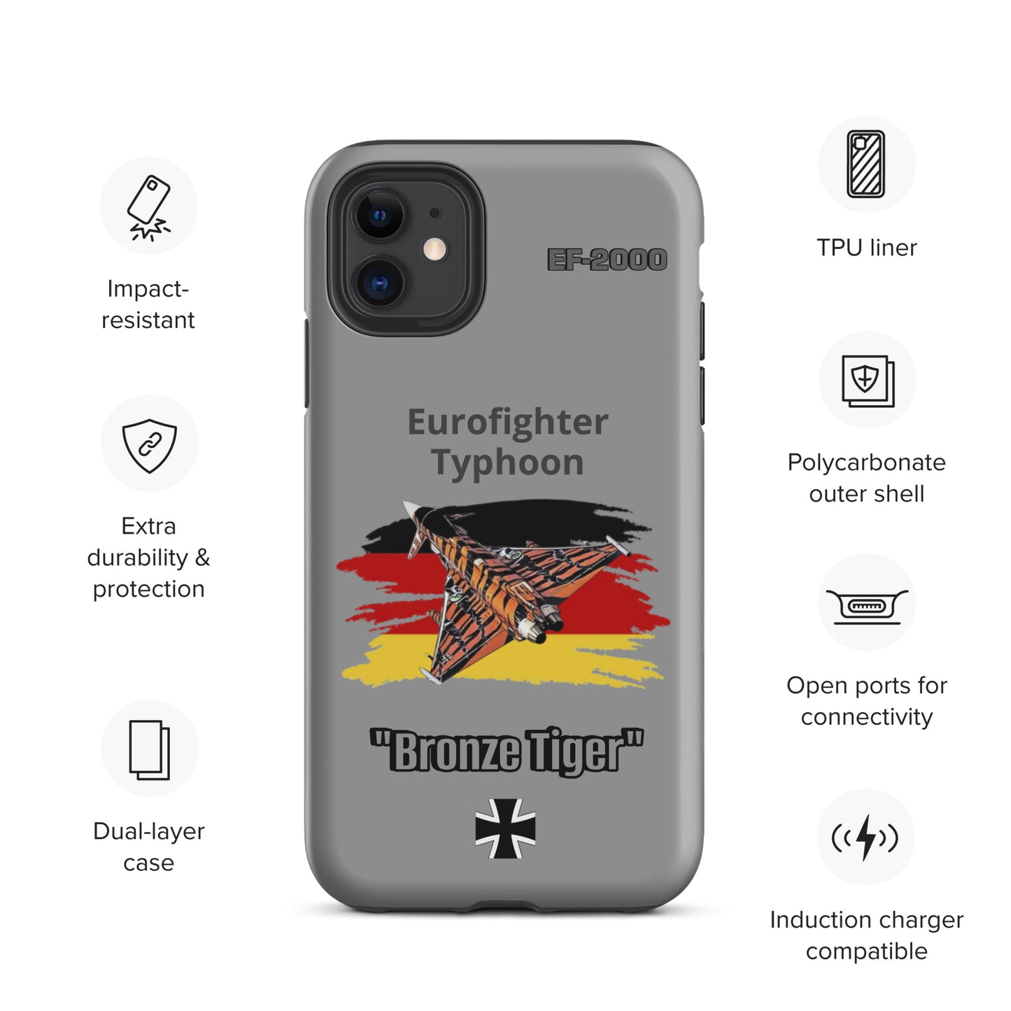 Bronze Tiger Typhoon Patriot iPhone Case