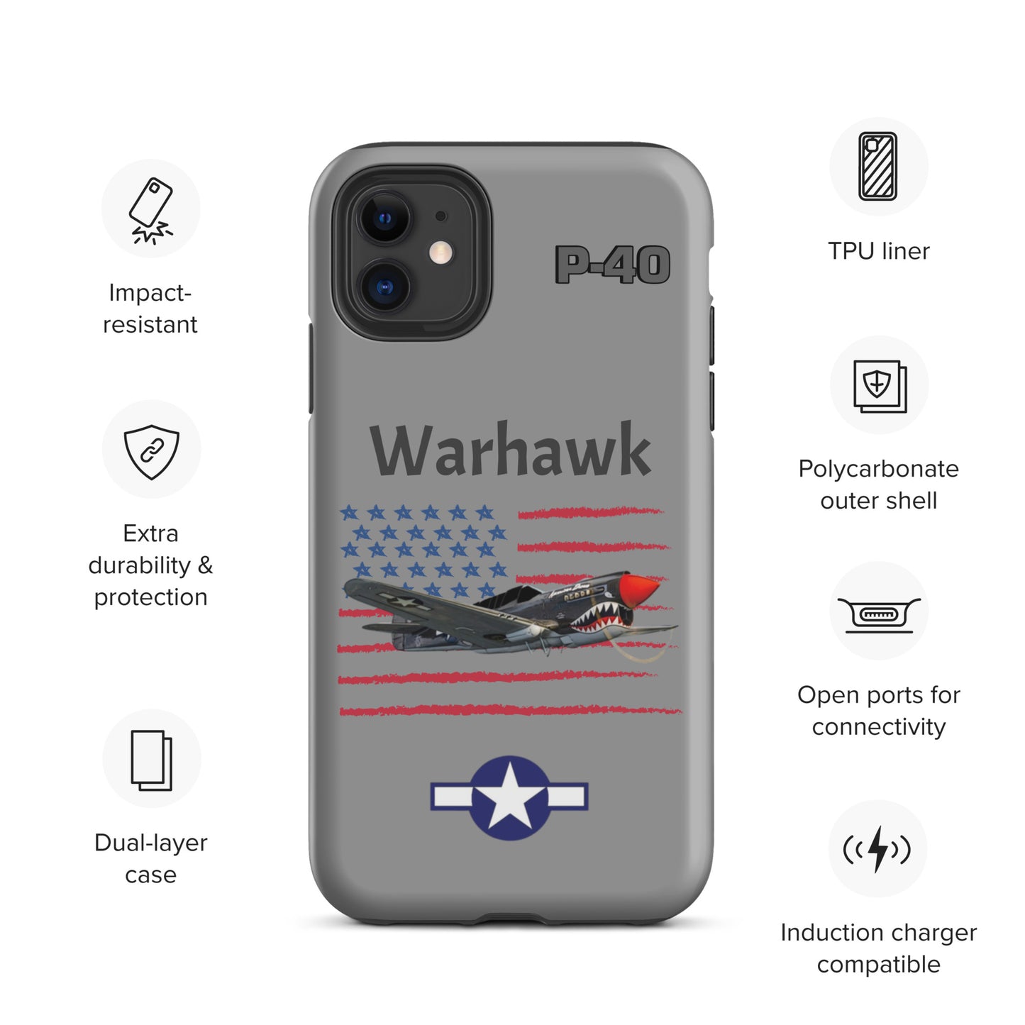 WWII Warhawk Patriot iPhone Case