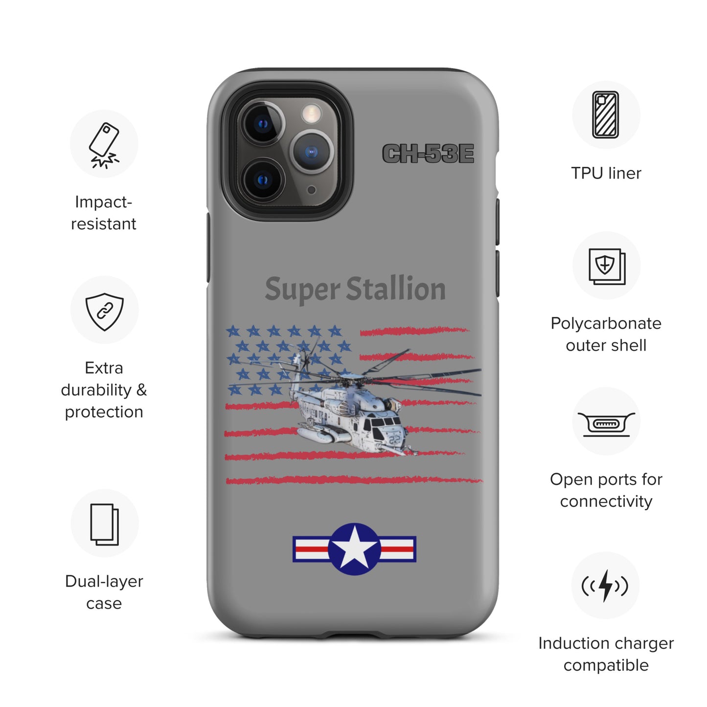 Super Stallion Patriot iPhone Case (Without Quotes)