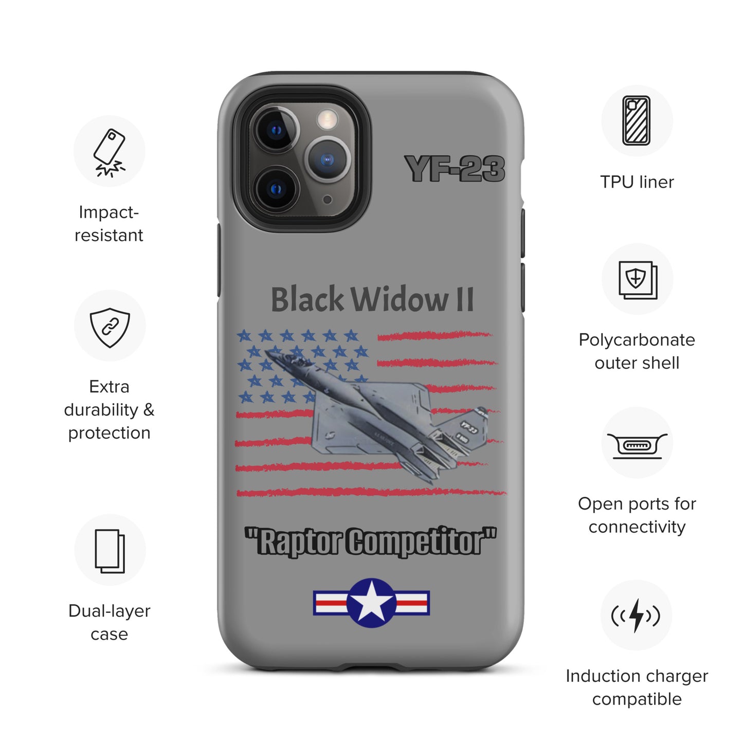 Black Widow Patriot iPhone Case