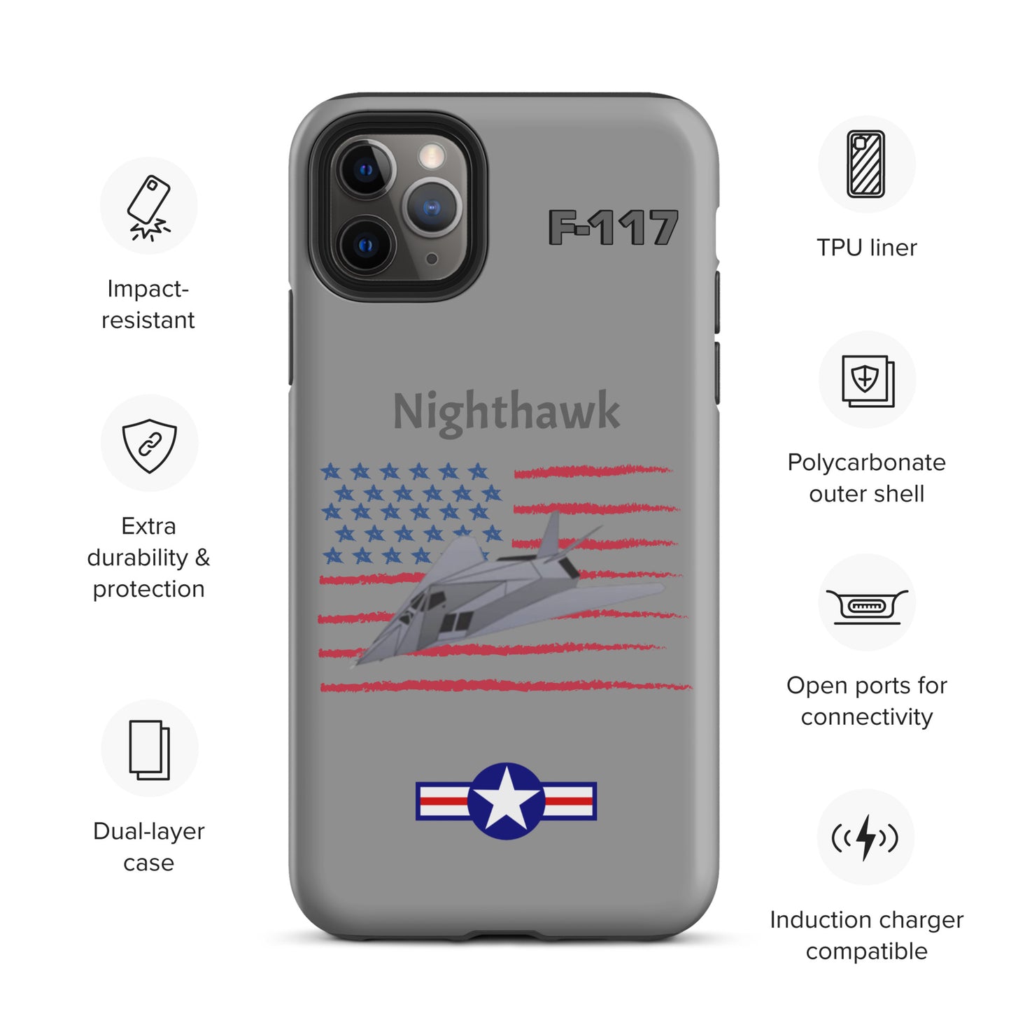 Nighthawk Patriot iPhone Case (Without Quotes)