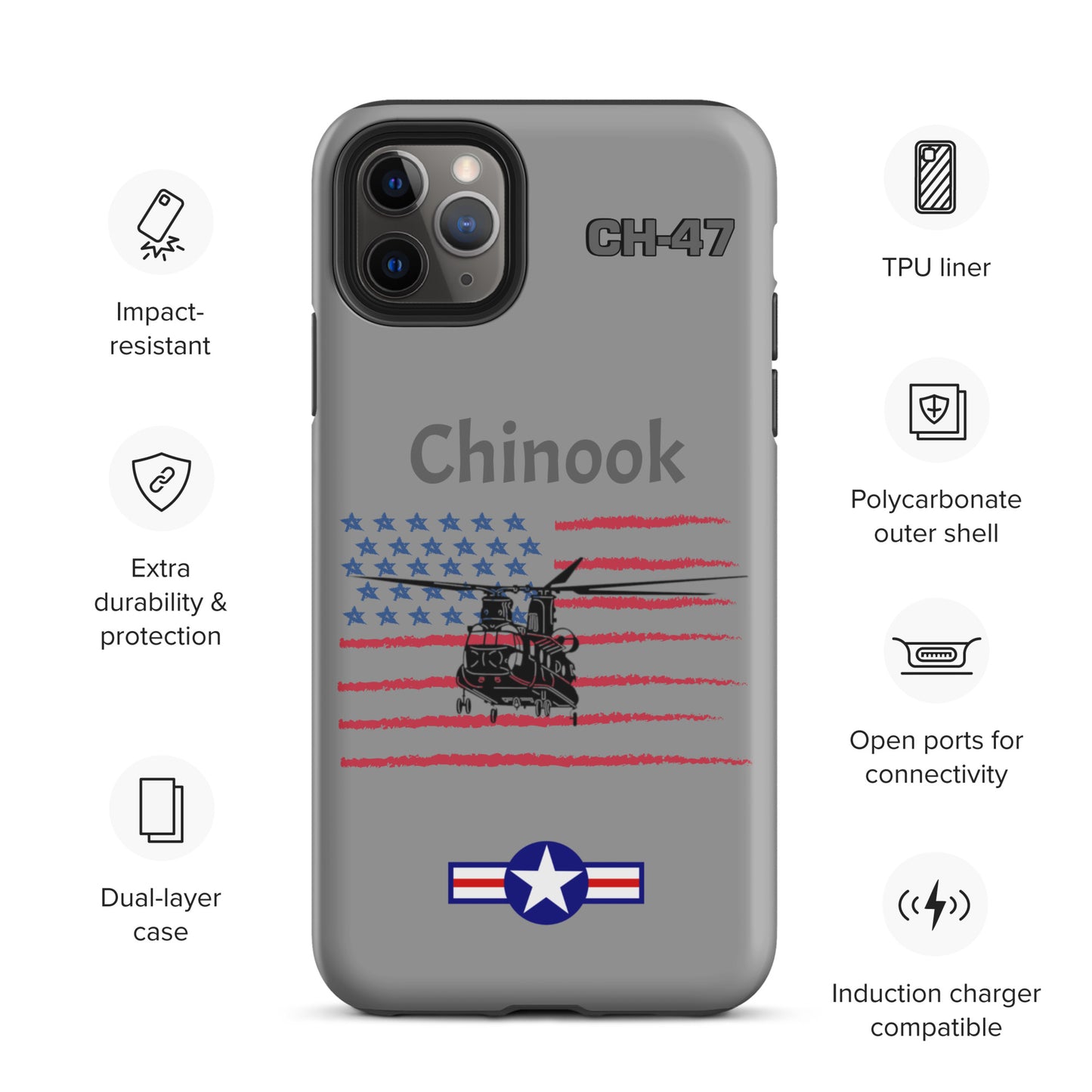 Chinook Patriot iPhone Case (Without Quotes)