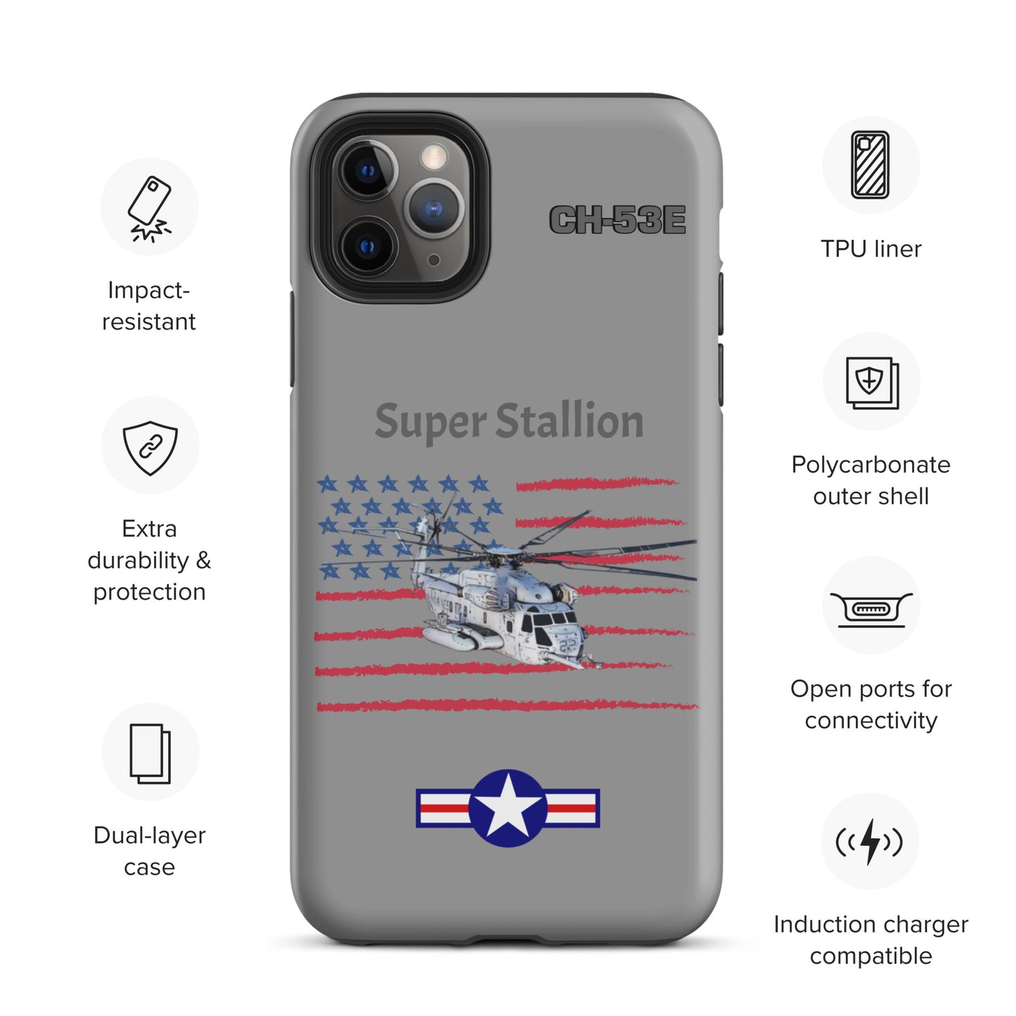 Super Stallion Patriot iPhone Case (Without Quotes)